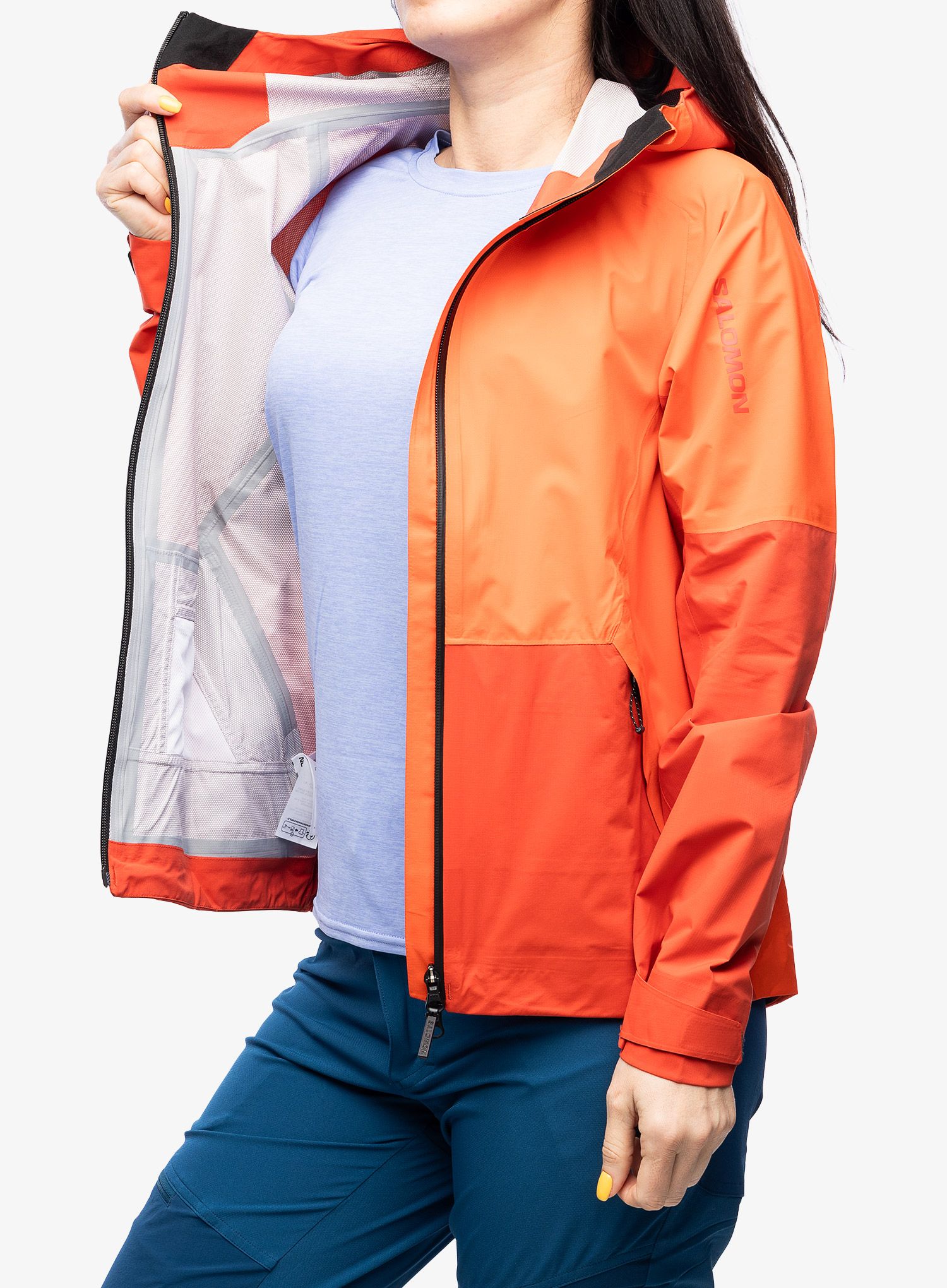 Dámská bunda do deště Salomon Outerpath 2.5L WP JKT - valiant poppy