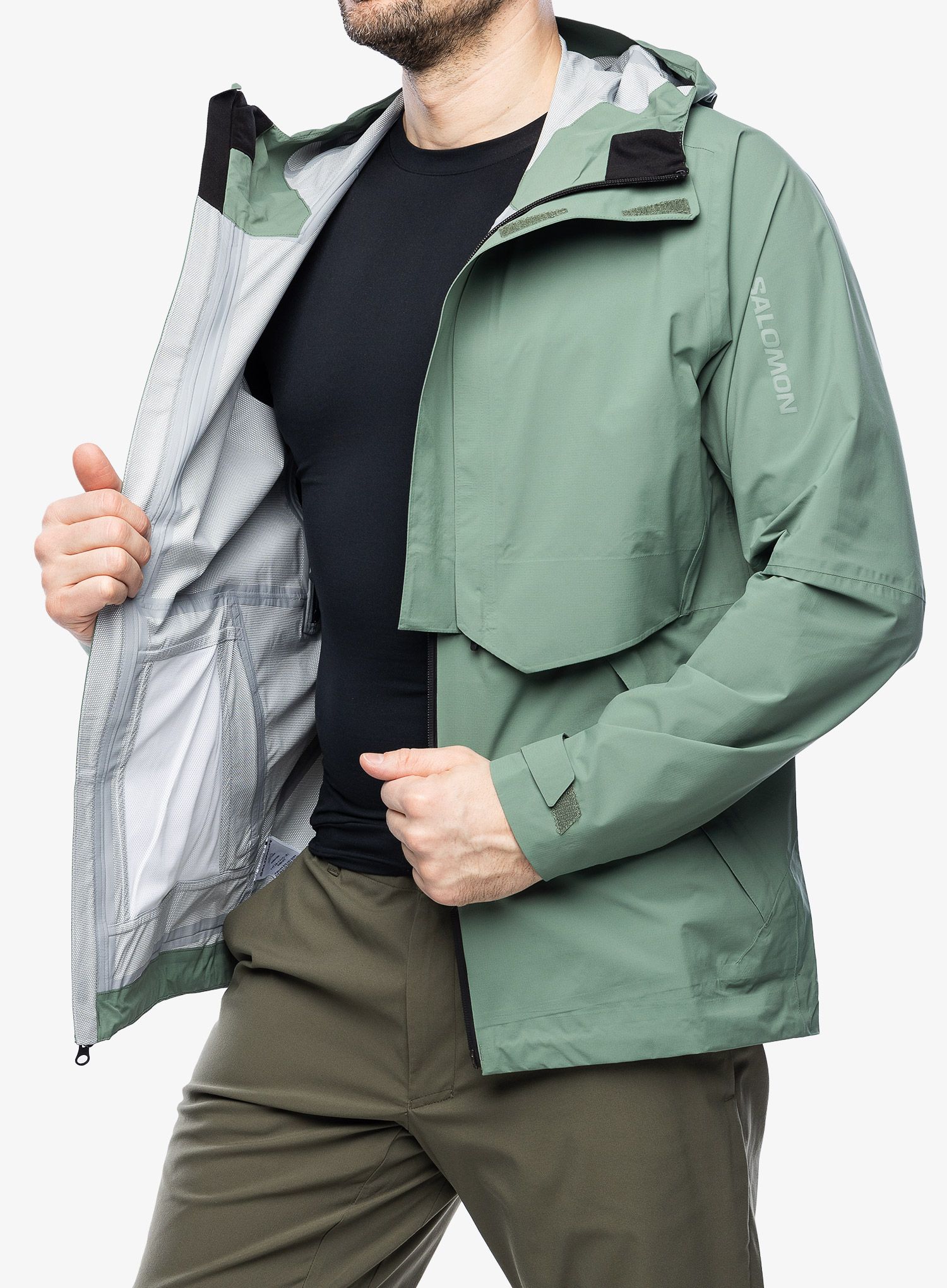 Bunda do deště Salomon Outerpath JKT WP Pro - laurel wreath