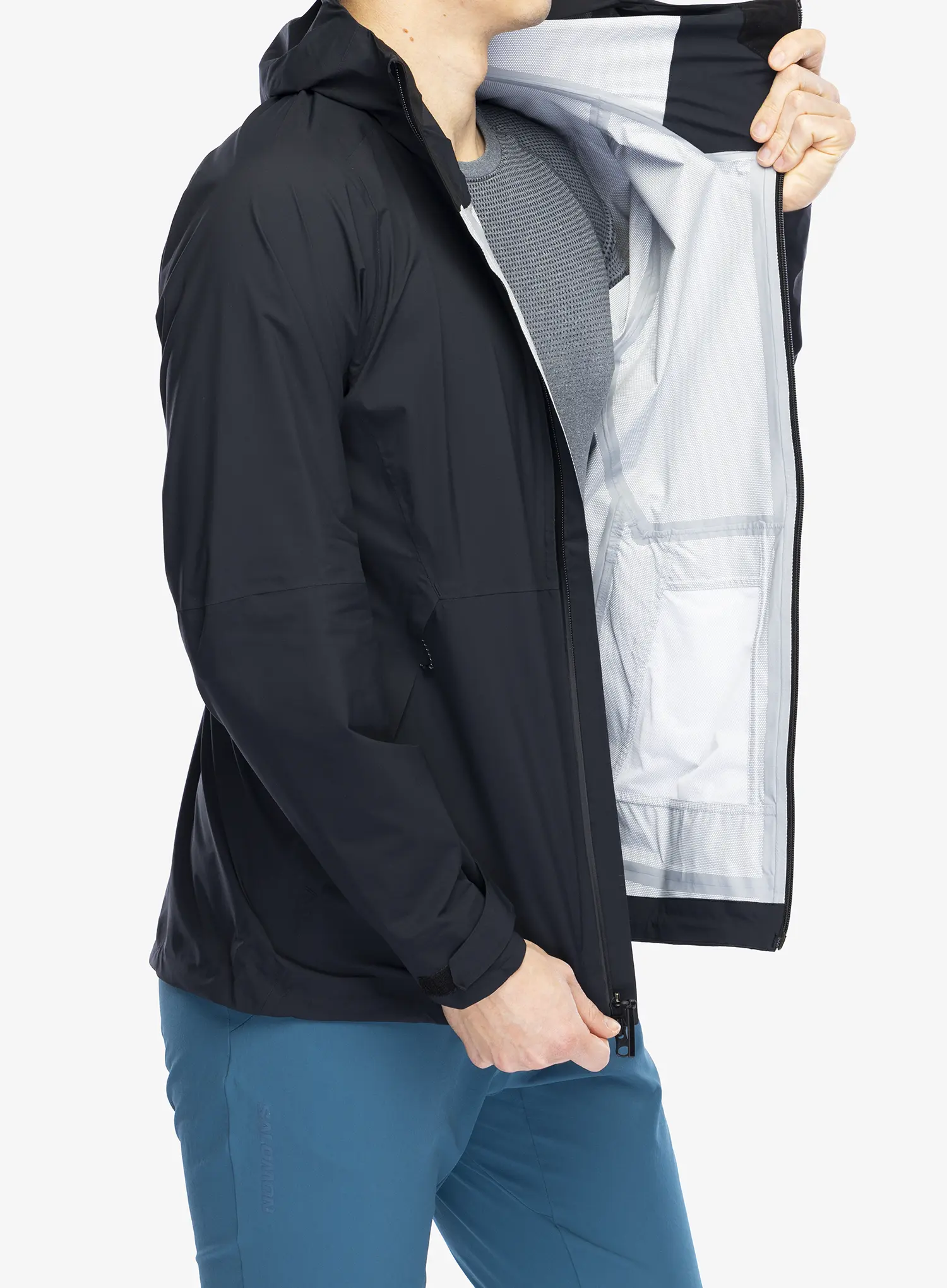 Bunda s membránou Salomon Outerpath Jacket - deep black