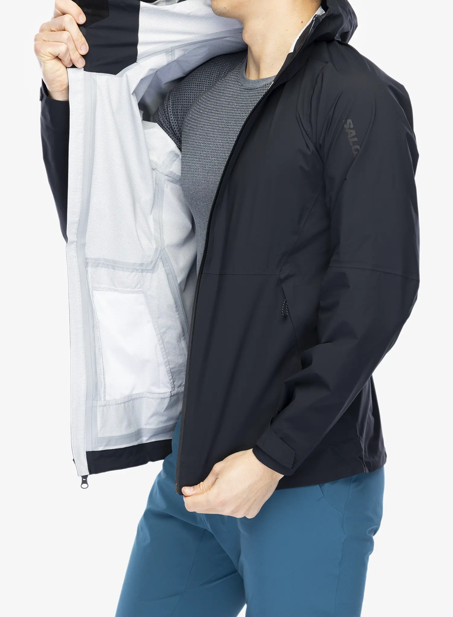 Bunda s membránou Salomon Outerpath Jacket - deep black