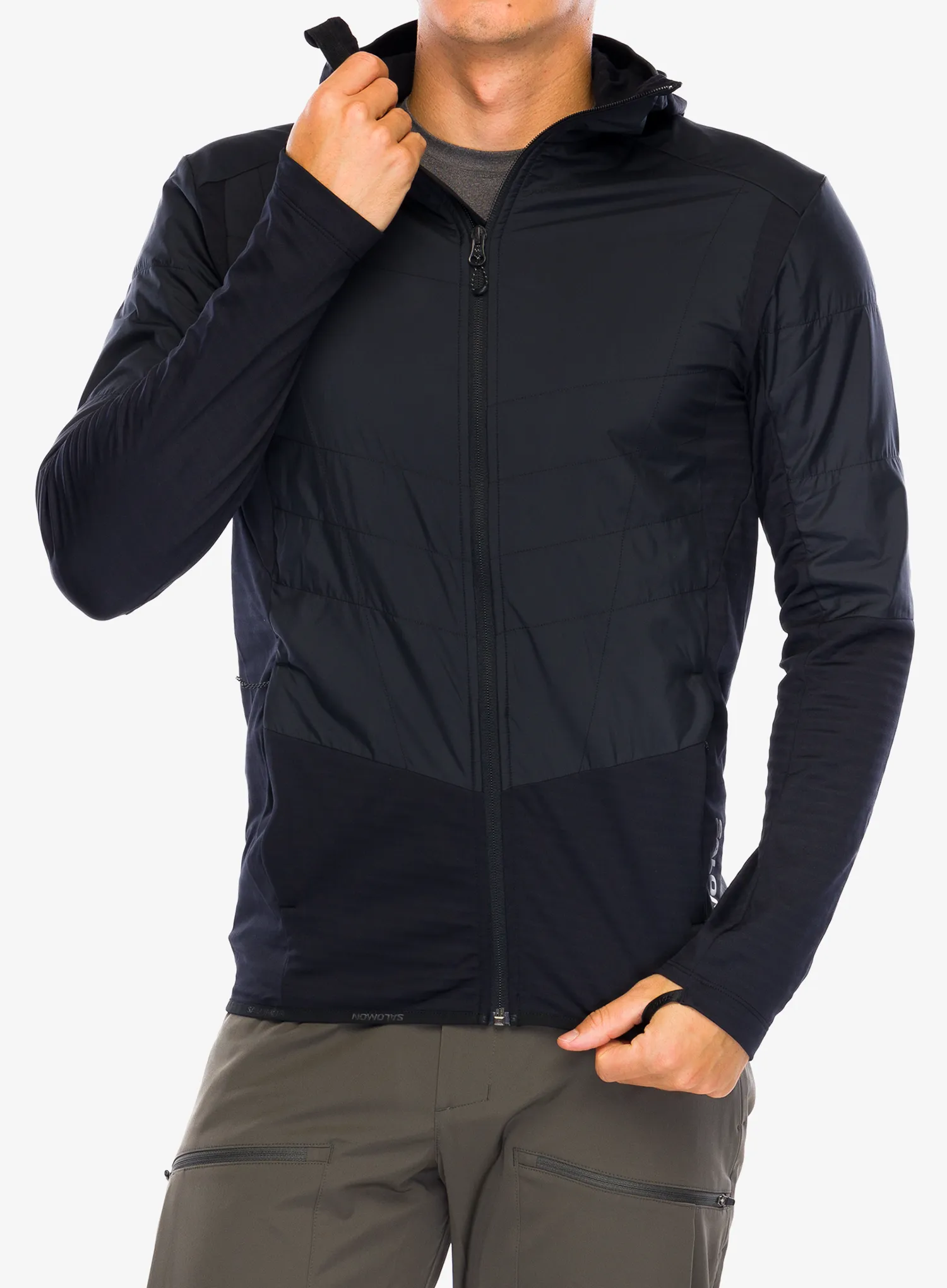Hybridní bunda Salomon Outline As Hybrid - deep black