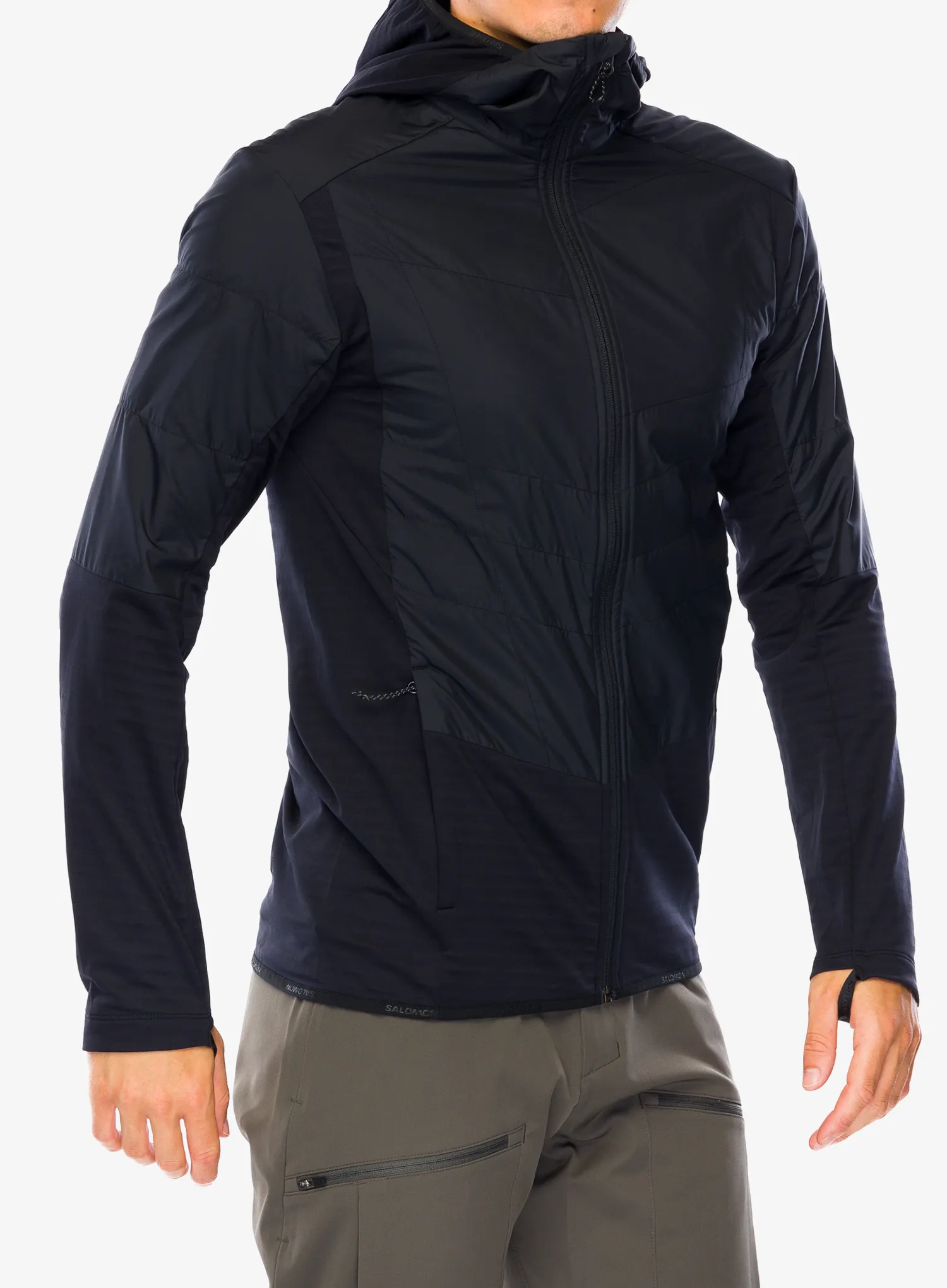 Hybridní bunda Salomon Outline As Hybrid - deep black