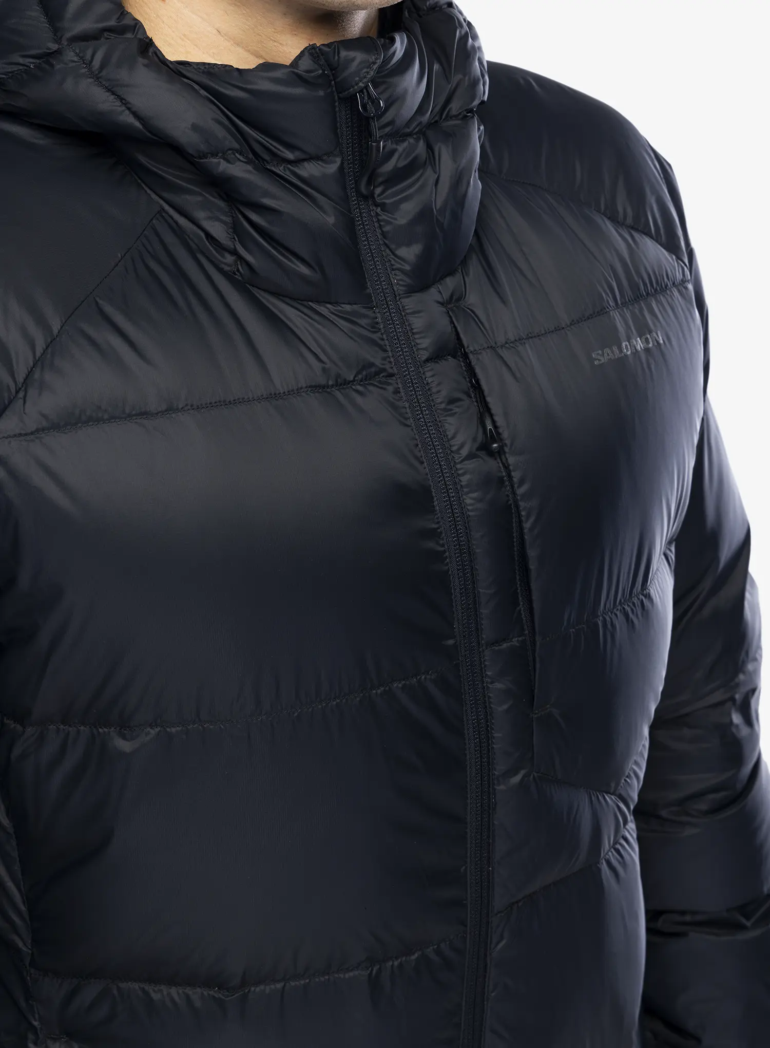 Péřová bunda Salomon Outline Down Jkt - deep black