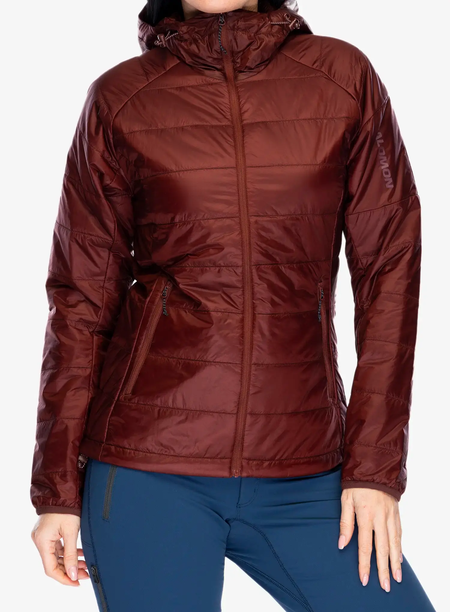 Zateplená bunda dámská Salomon Outline HD JKT - rum raisin