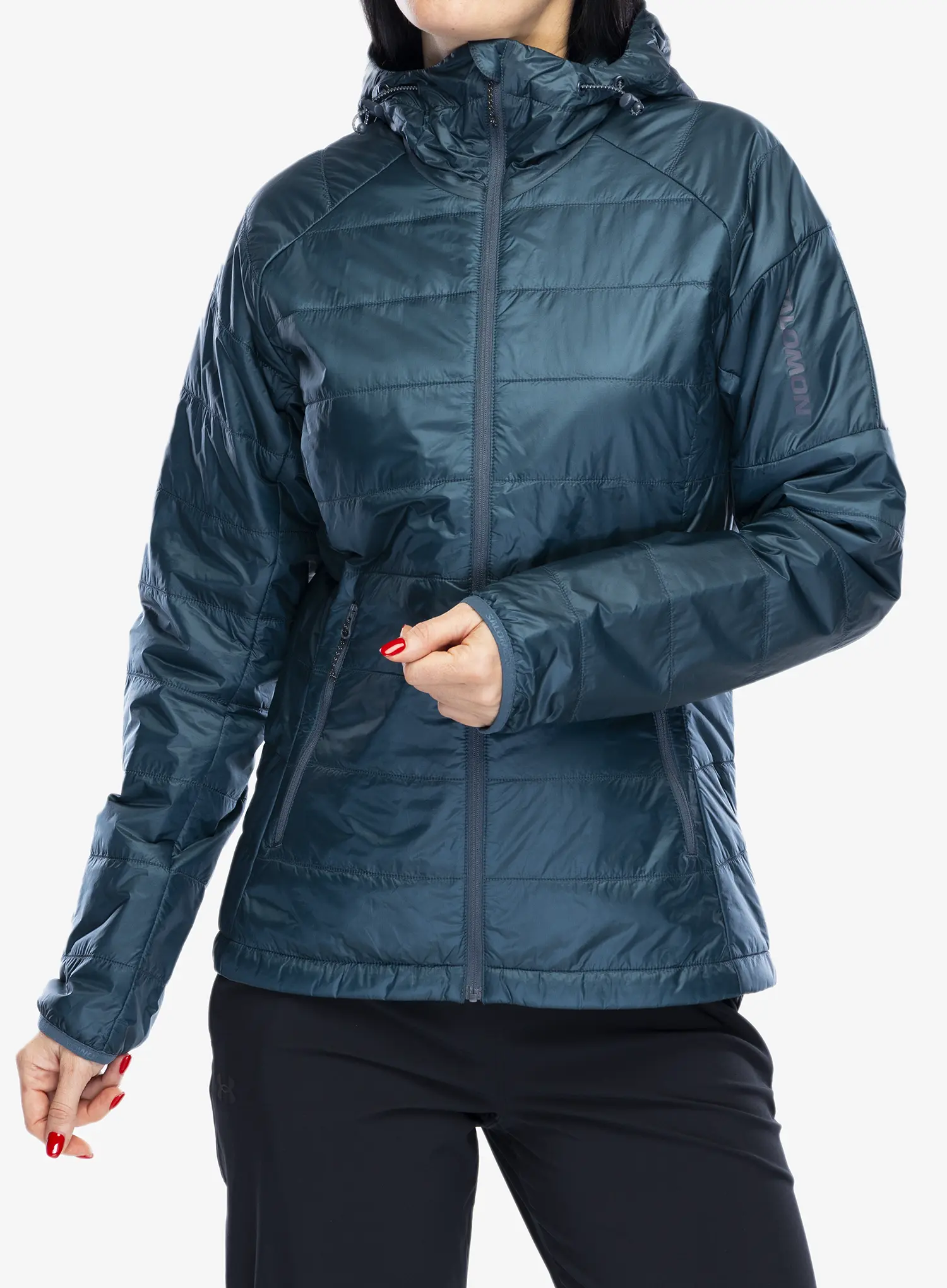Zateplená bunda dámská Salomon Outline HD Jacket - midnight navy