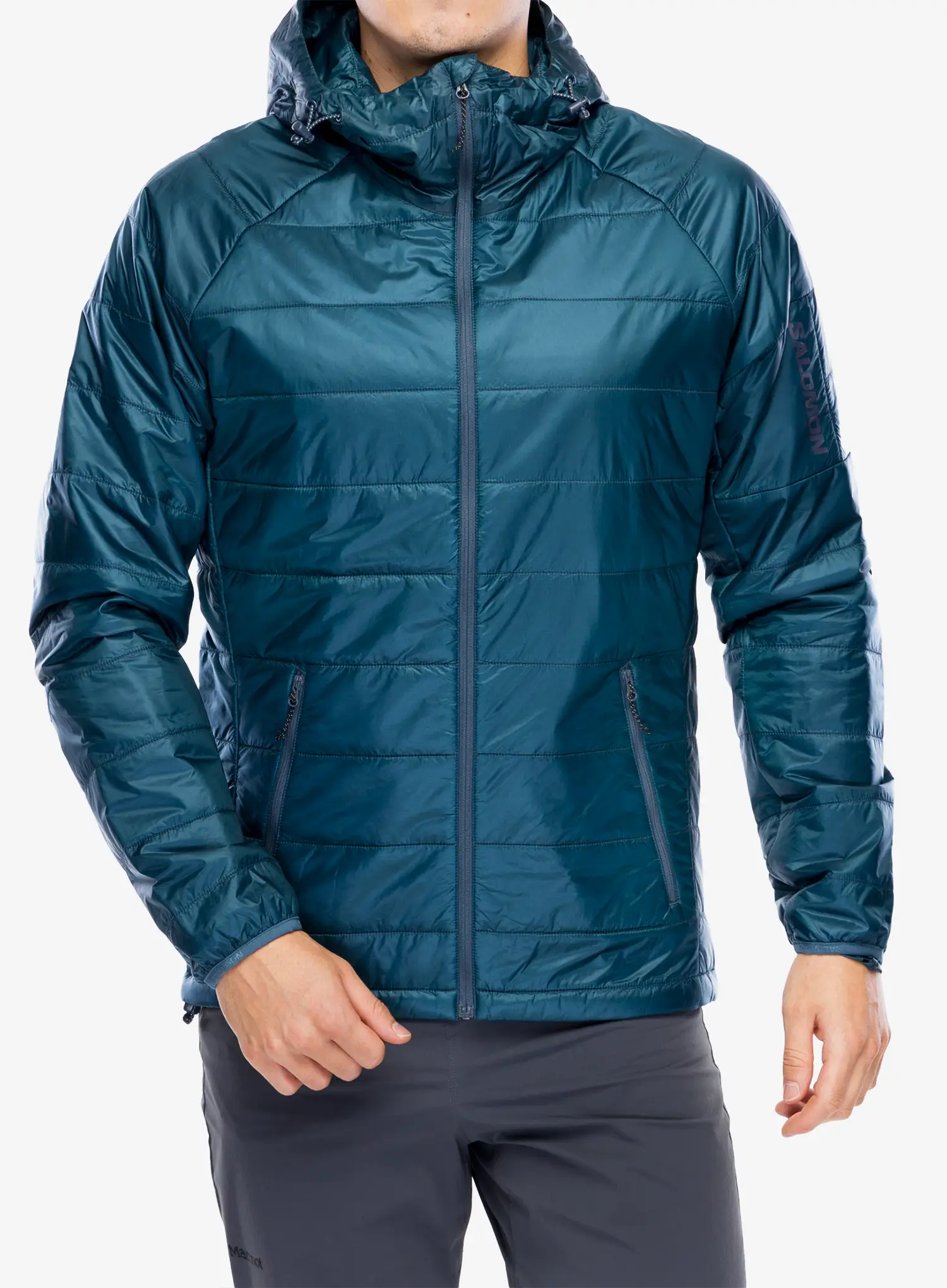 Zateplená bunda Salomon Outline HD Jacket - midnight navy