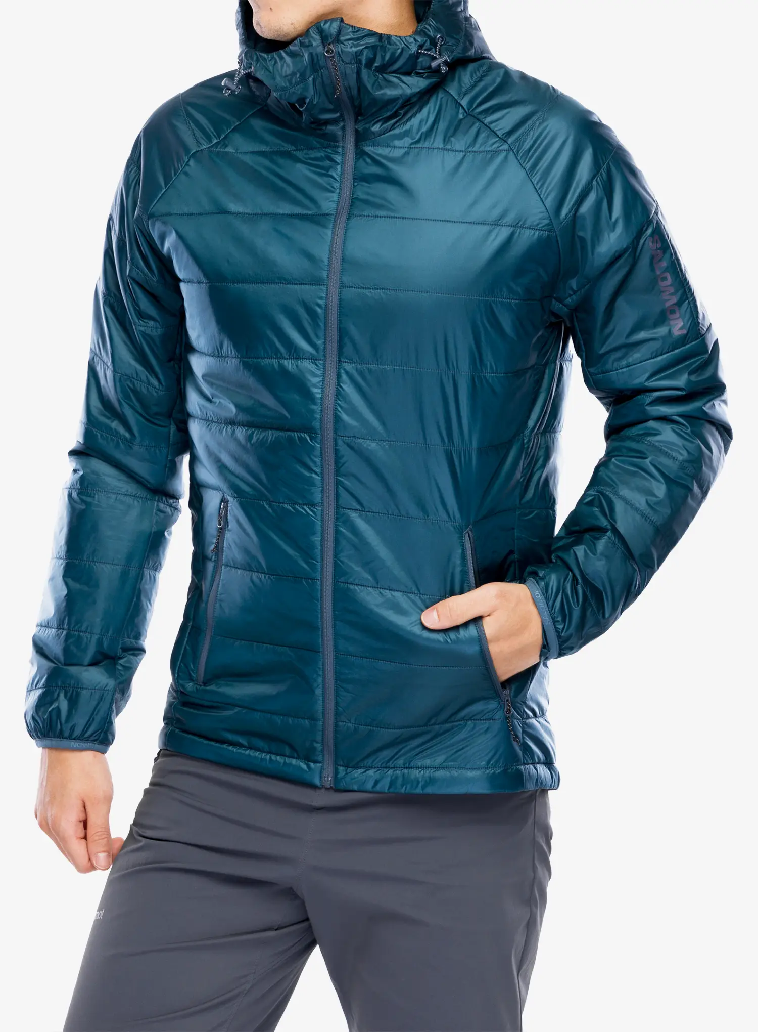 Zateplená bunda Salomon Outline HD Jacket - midnight navy