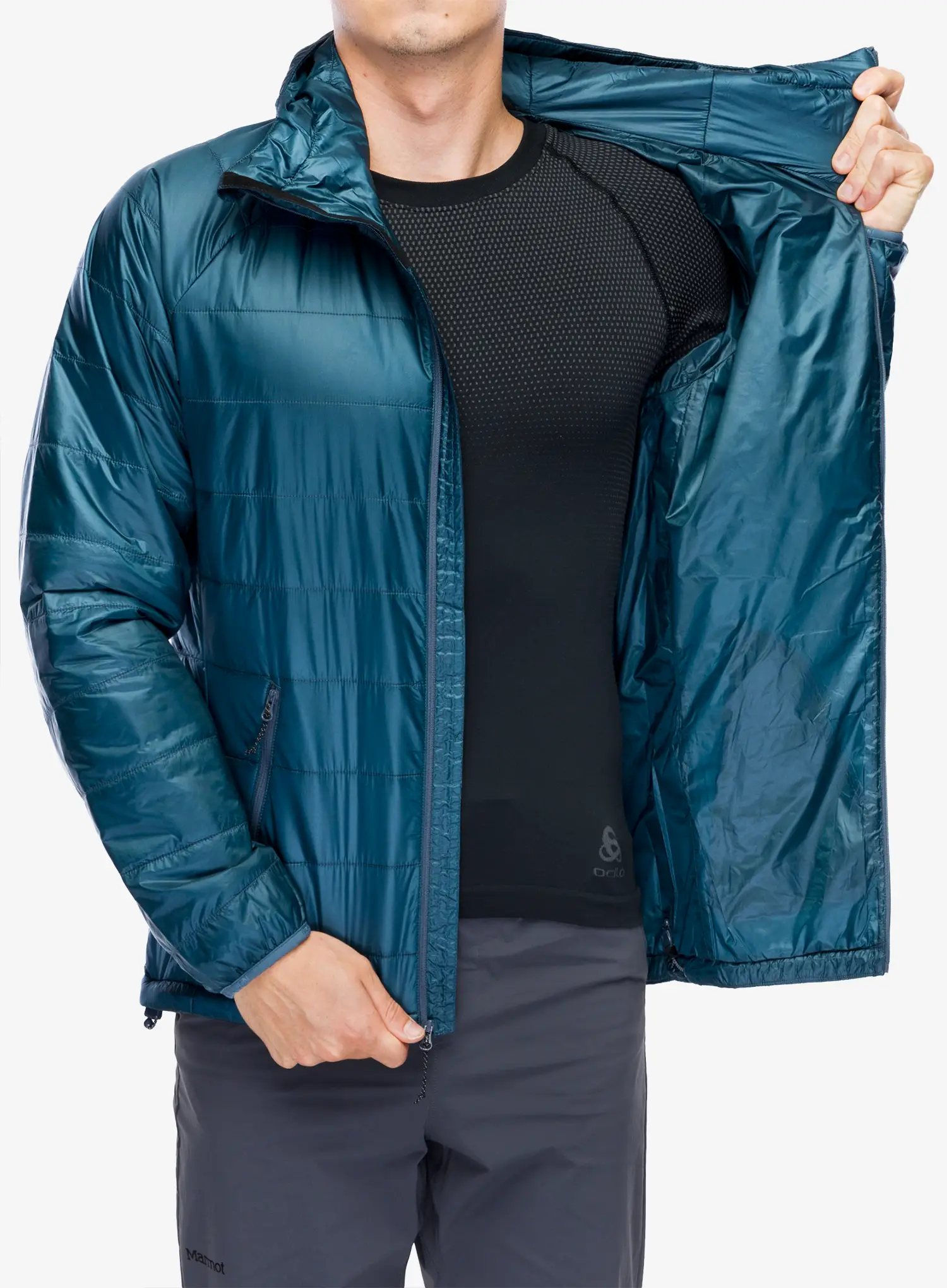 Zateplená bunda Salomon Outline HD Jacket - midnight navy
