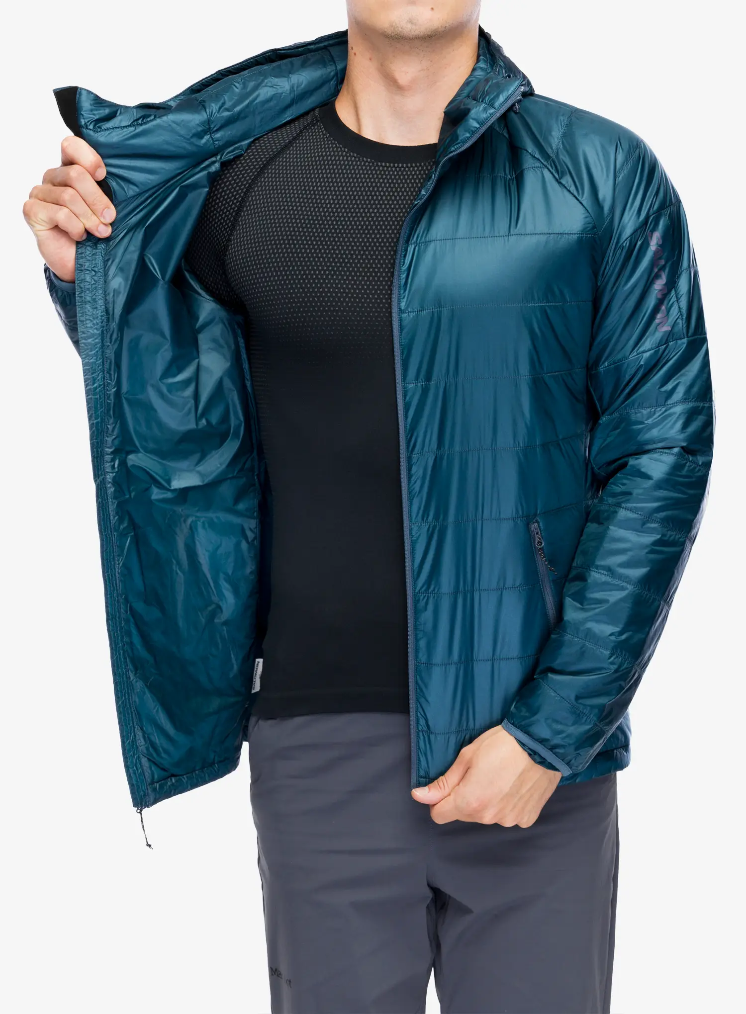 Zateplená bunda Salomon Outline HD Jacket - midnight navy