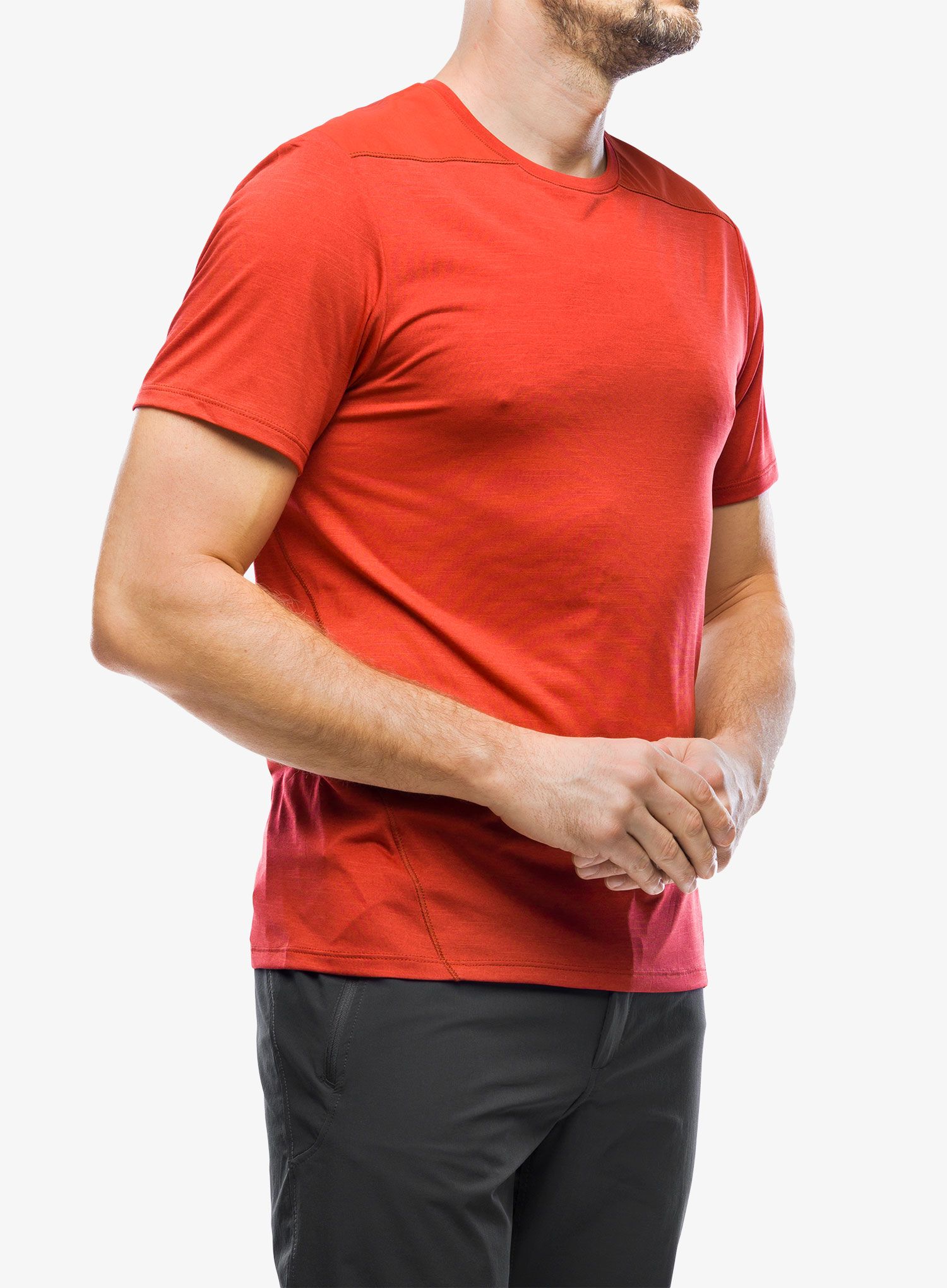 Pánské tričko Salomon Outline SS Tee - red dahlia