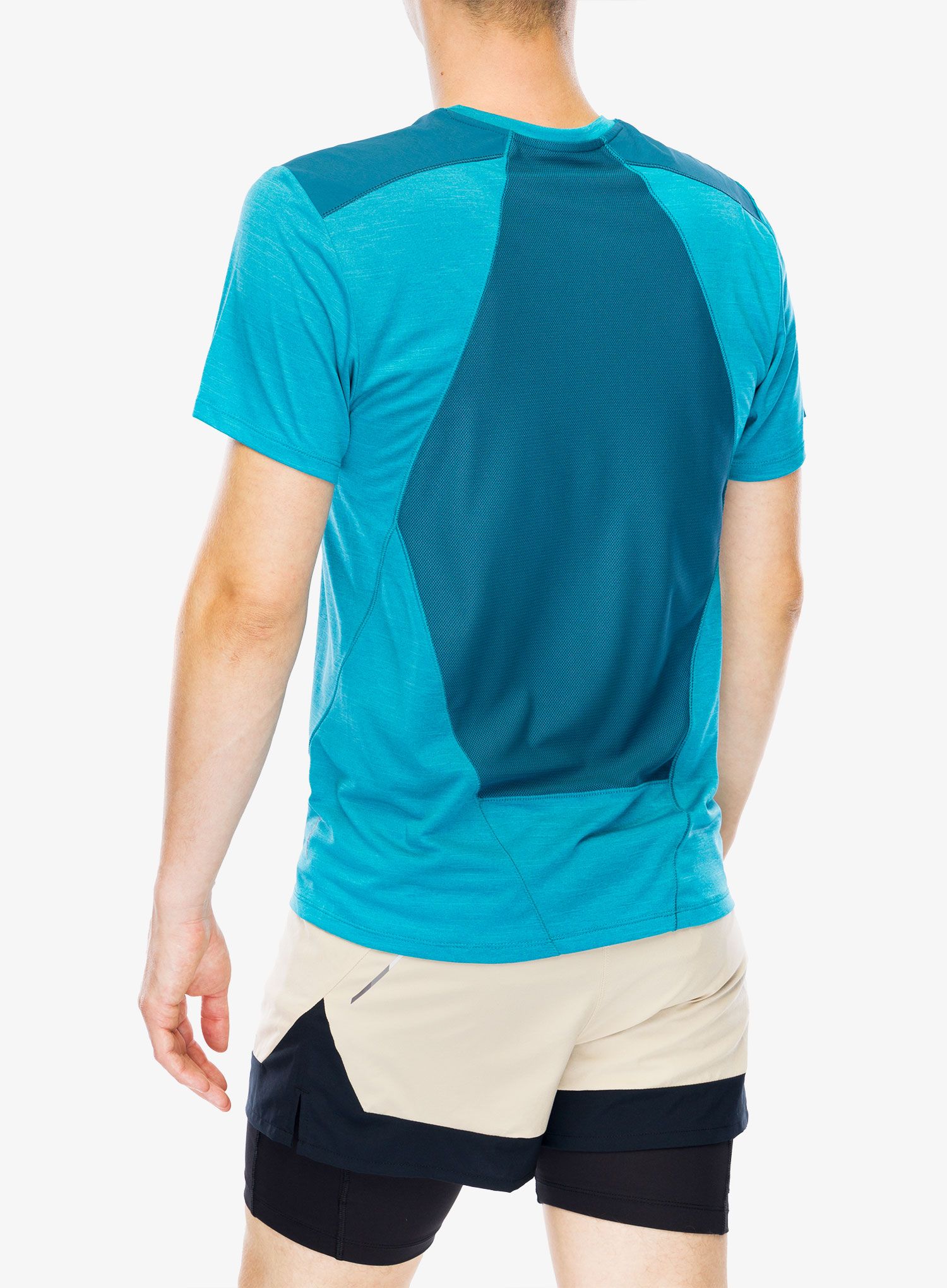 Rychleschnoucí triko Salomon Outline S/S Tee - deep dive/tide