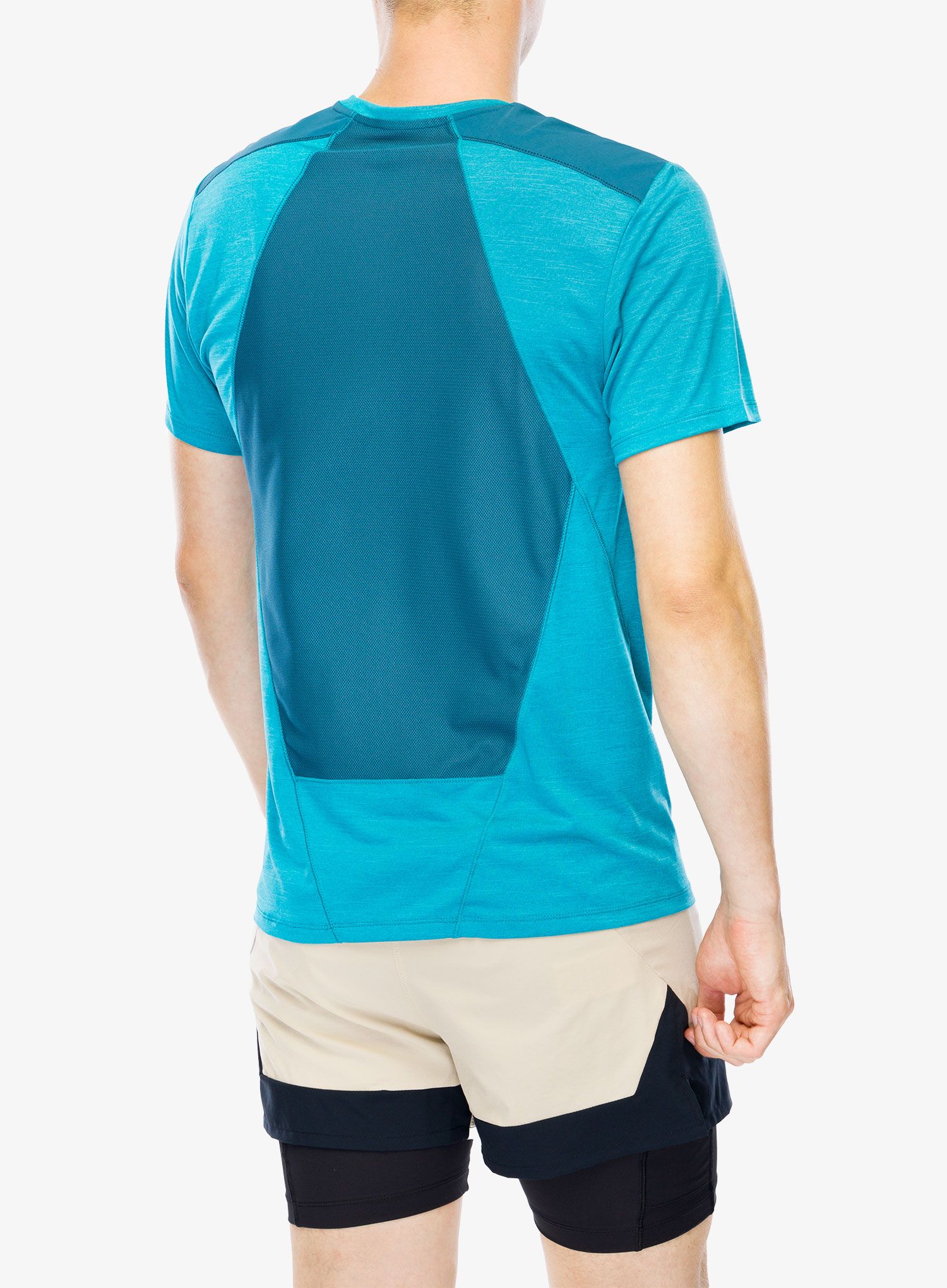 Rychleschnoucí triko Salomon Outline S/S Tee - deep dive/tide