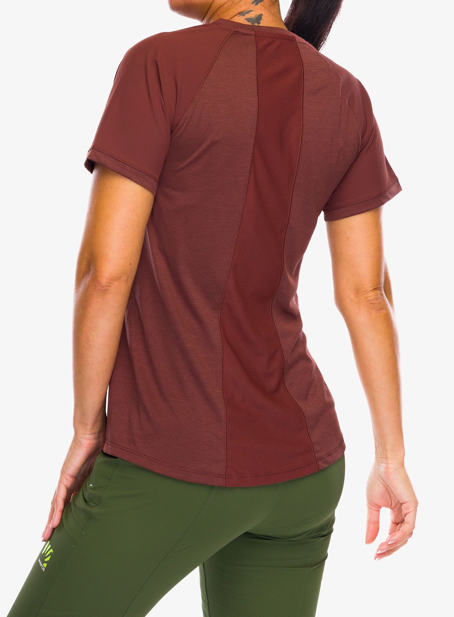 Dámské rychleschnoucí triko Salomon Outline S/S Tee - rum raisin