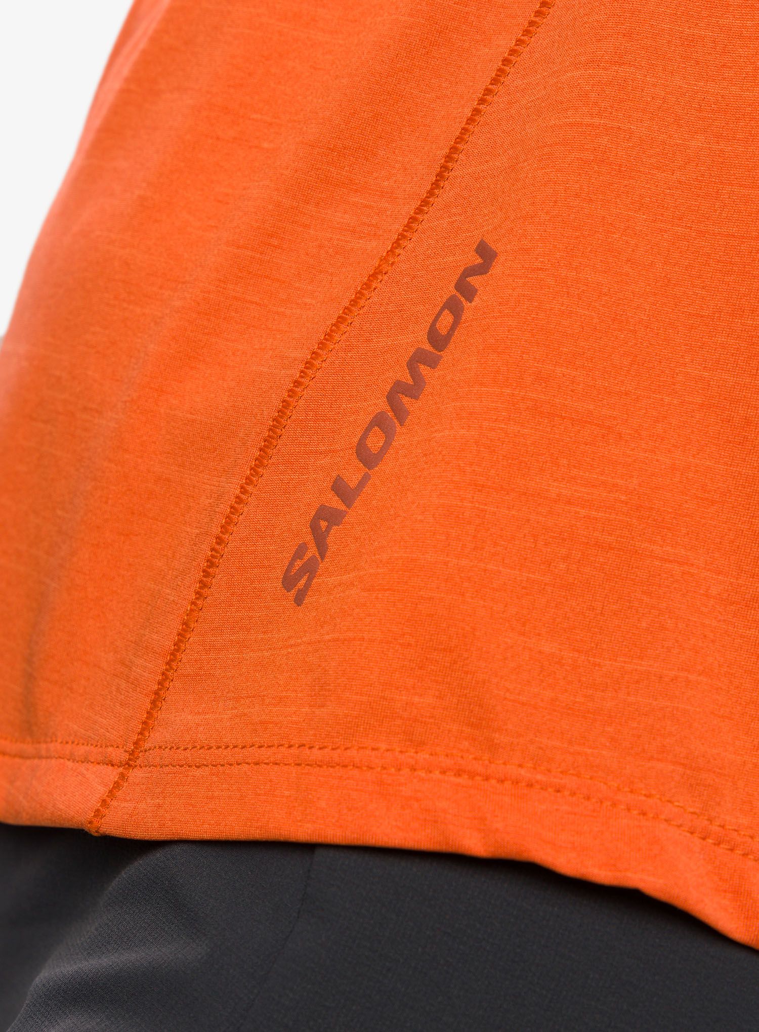 Dámské rychleschnoucí triko Salomon Outline Tee - burnt ochre/henna