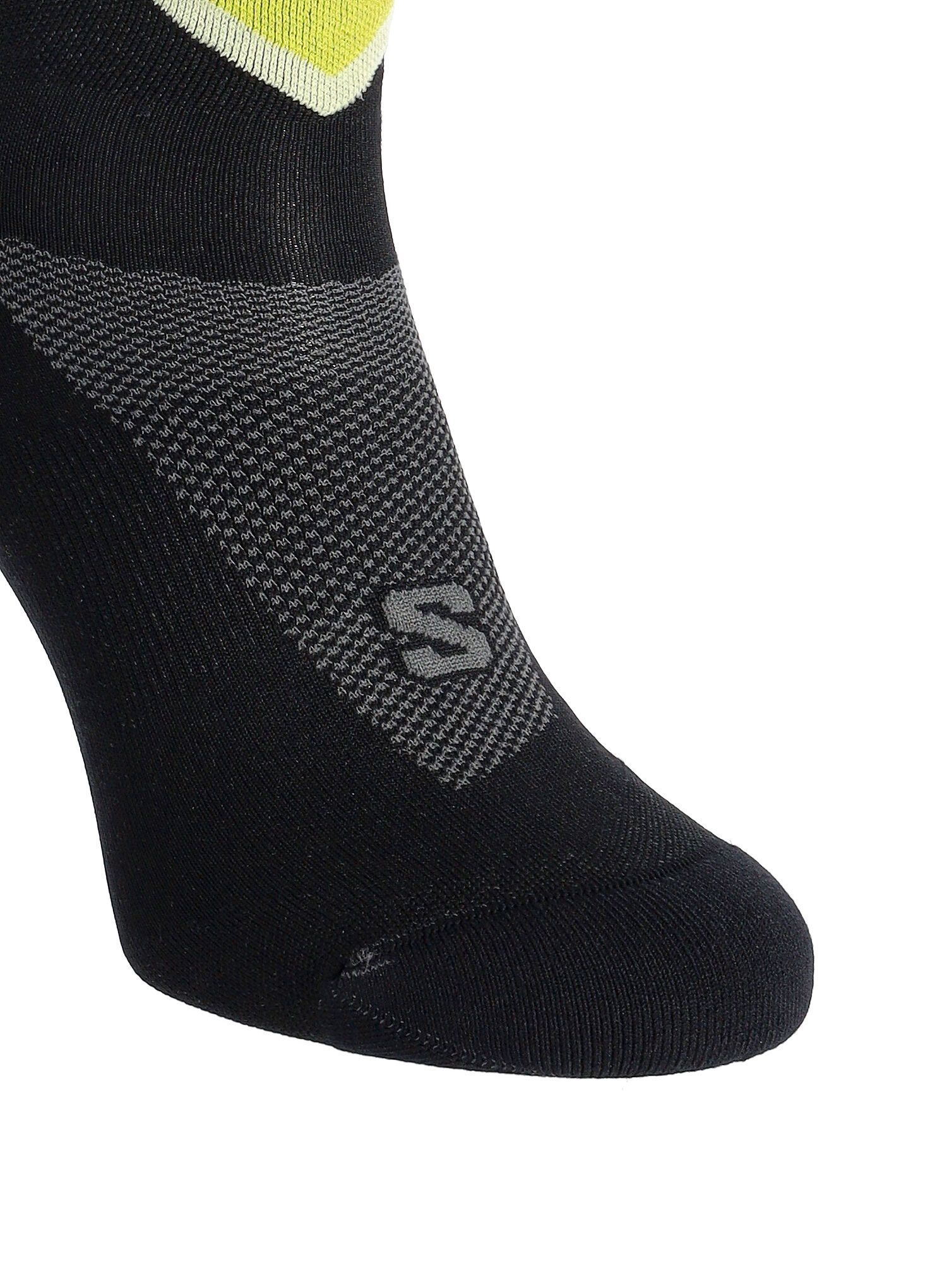 Ponožky na běhání Salomon Pulse Ankle - black/sulphur spring/yellow