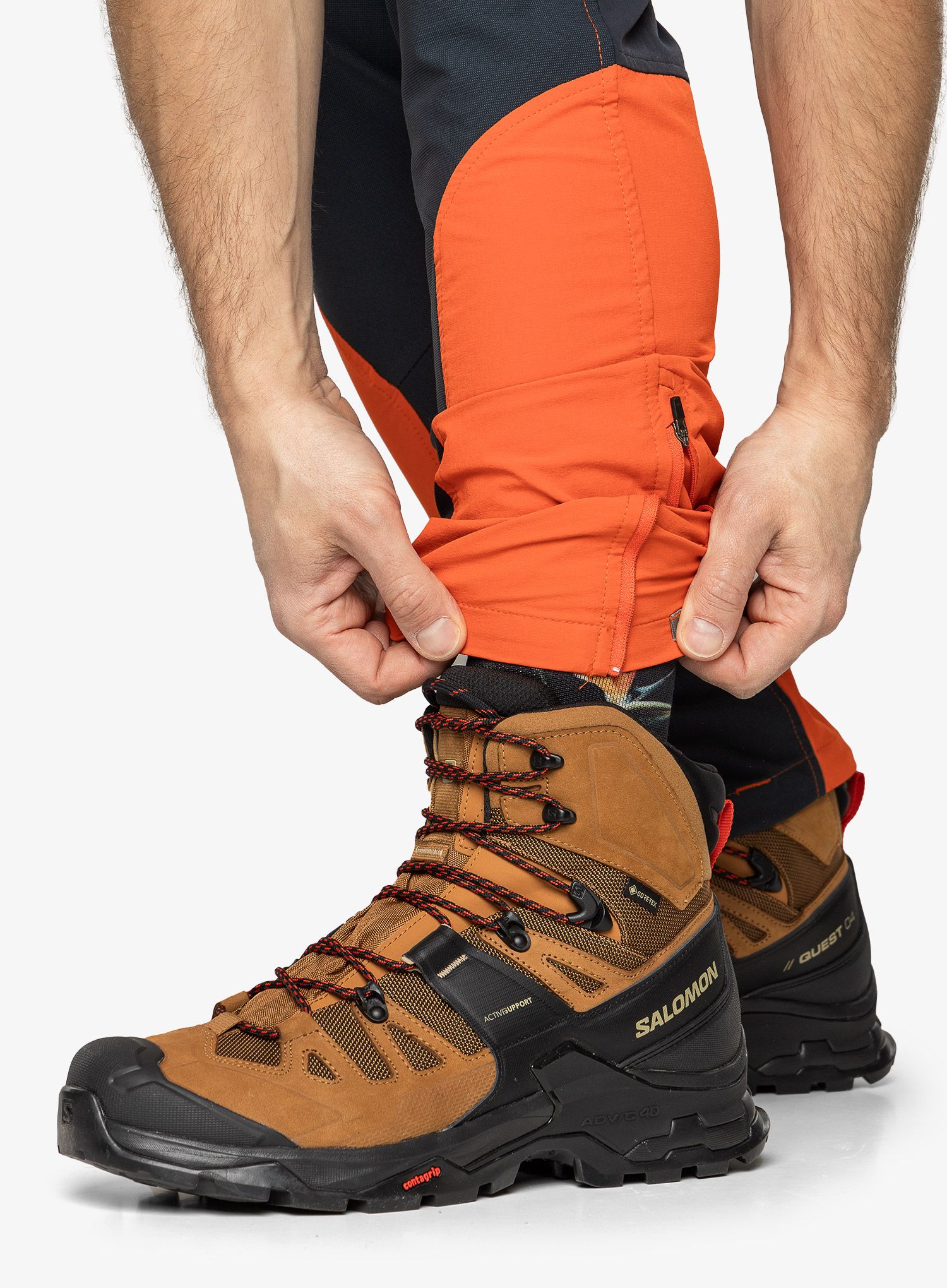 GORE TEX boty pánské Salomon Quest 4 GTX - rubber/black/fiery red