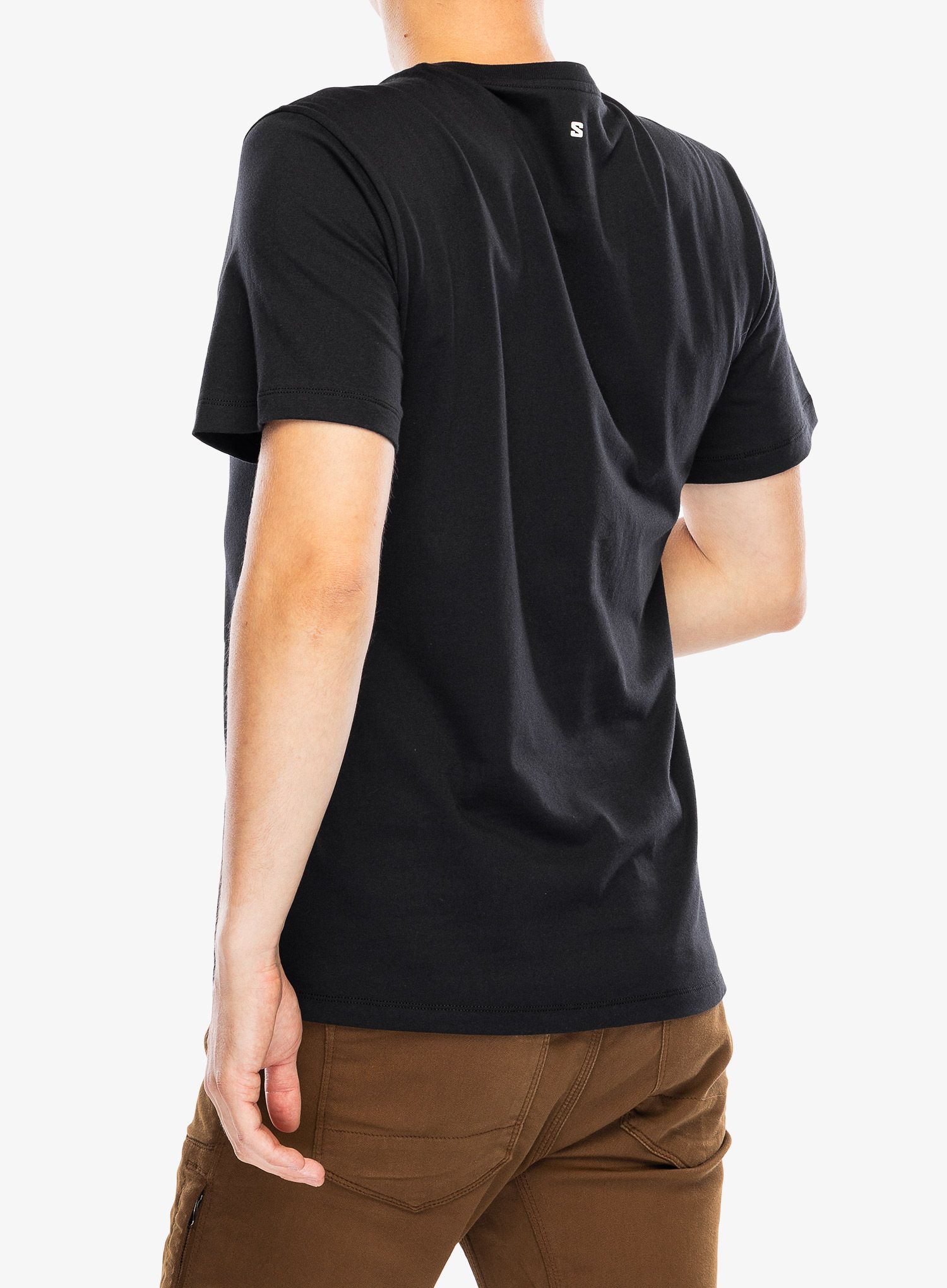 Bavlněné tričko Salomon Logo Perf S/S Tee - deep black