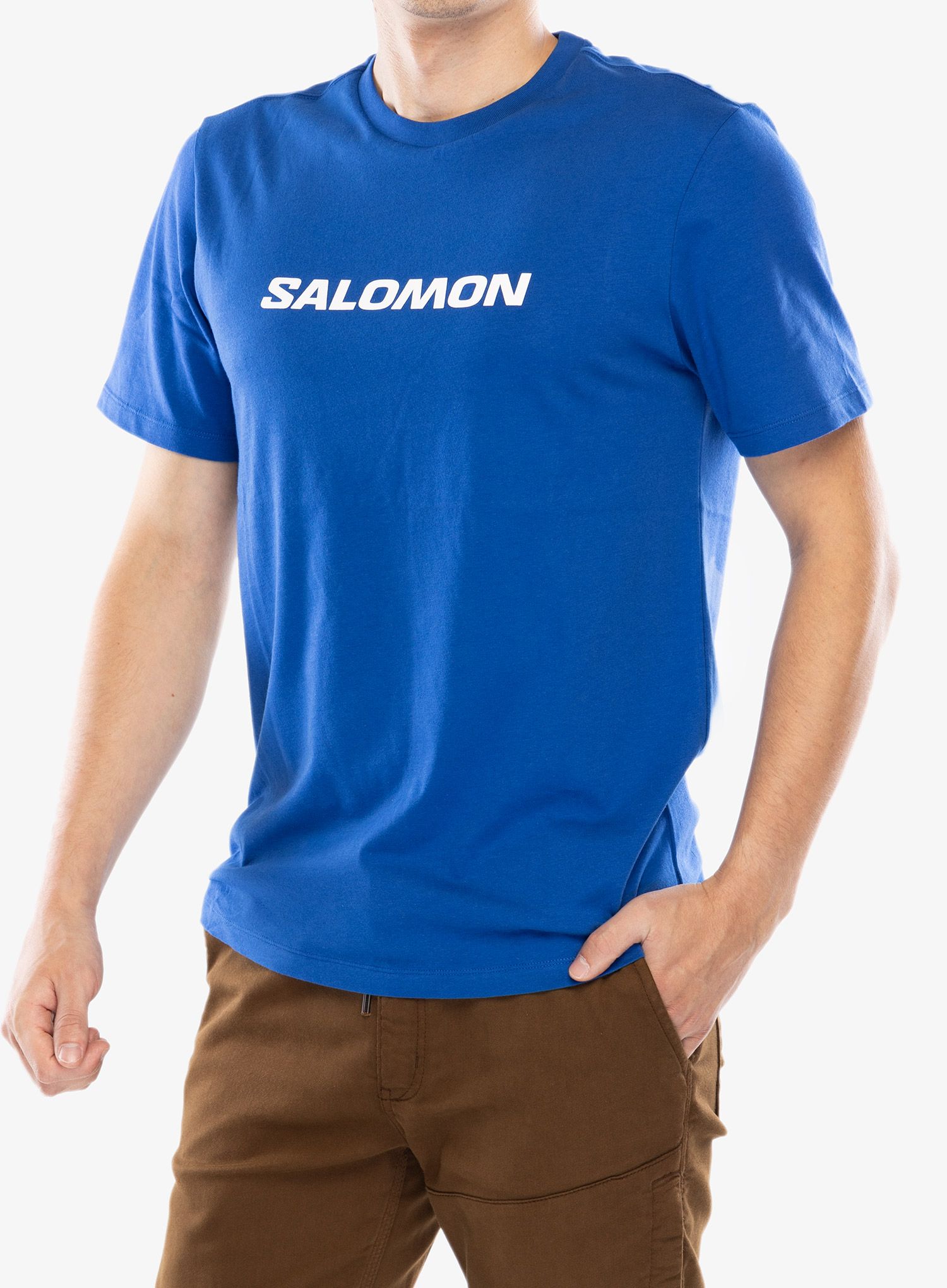 Bavlněné tričko Salomon Logo Performance S/S Tee - surf the web