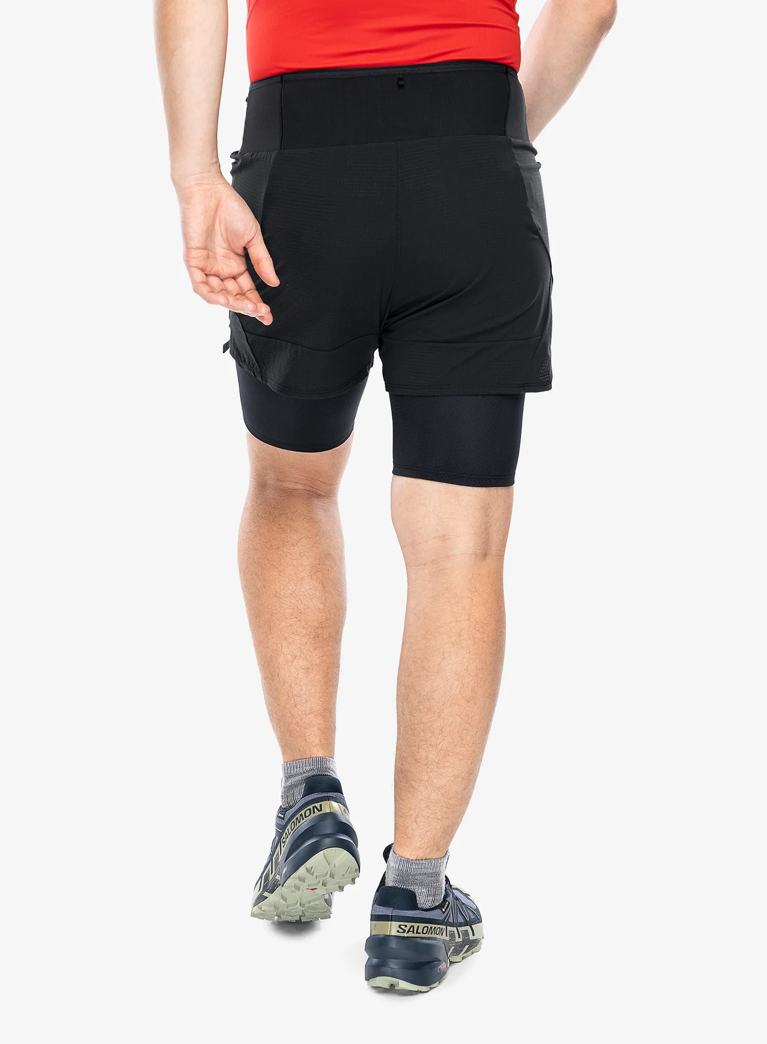Běžecké kraťasy Salomon Sense 2in1 Shorts - deep black