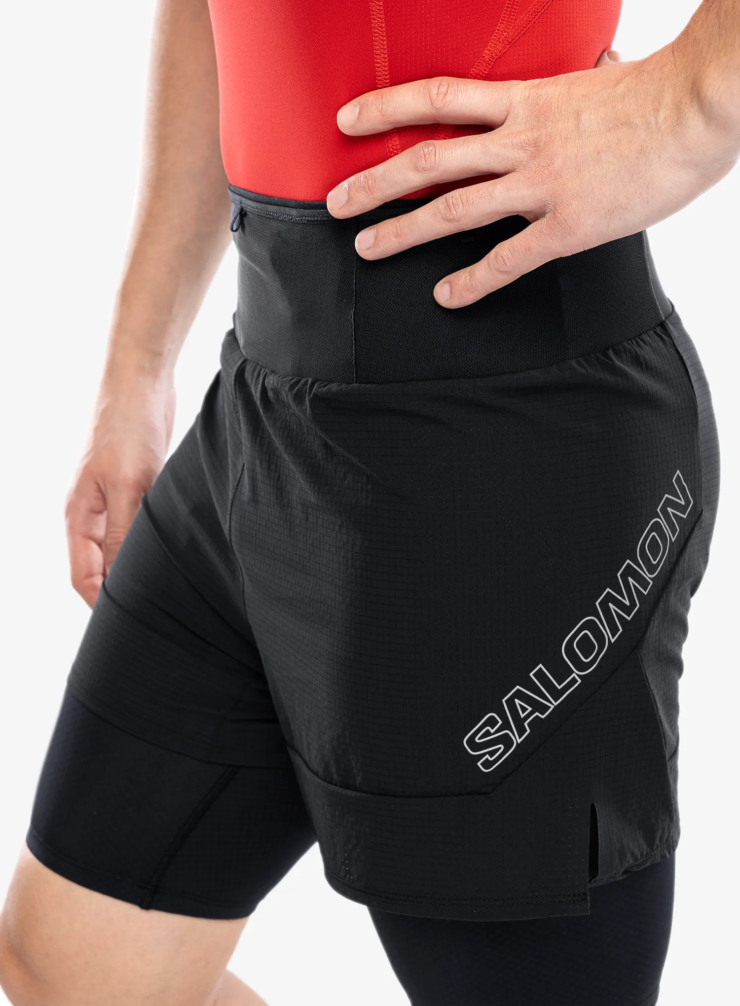 Běžecké kraťasy Salomon Sense 2in1 Shorts - deep black