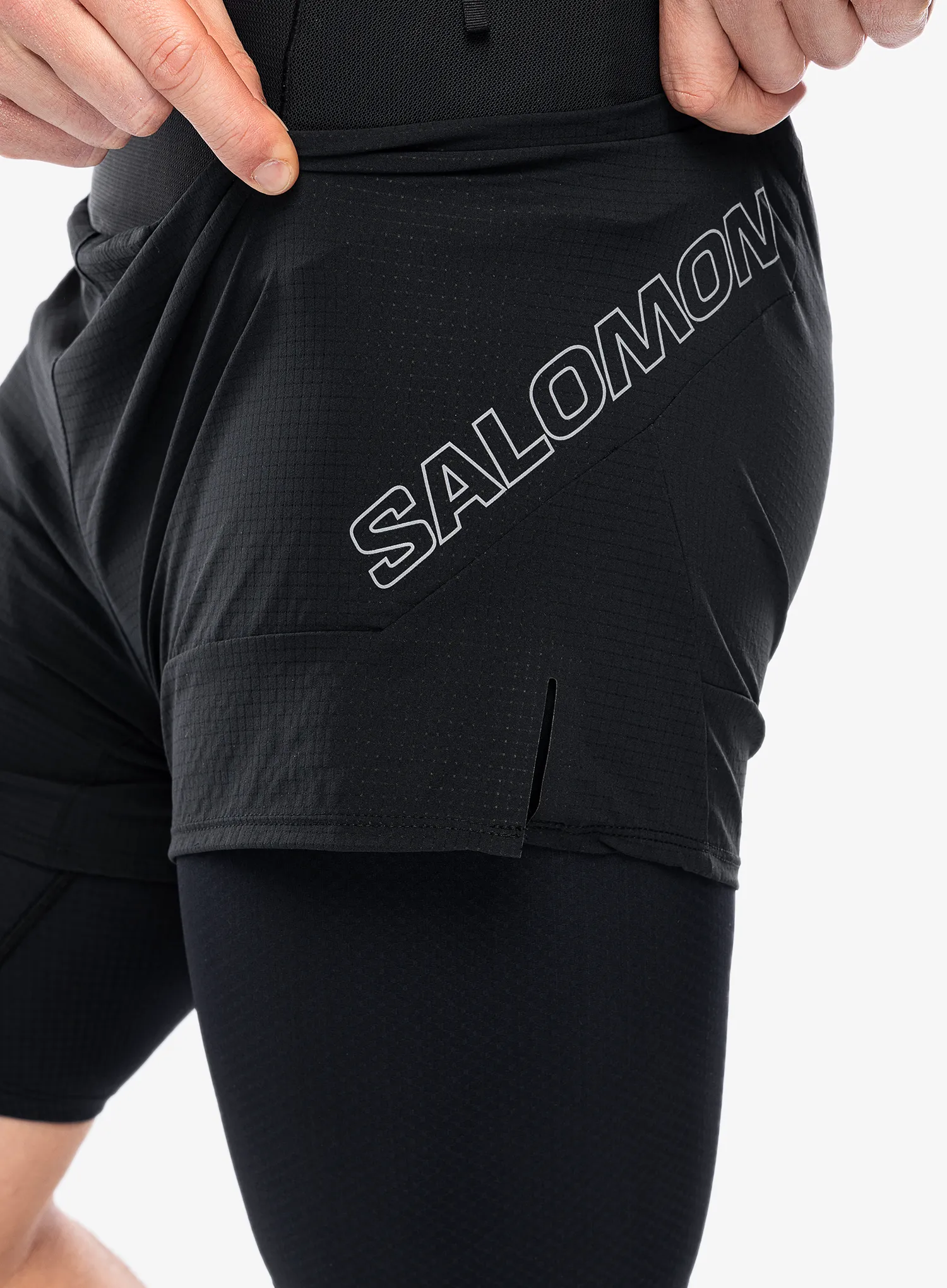 Běžecké kraťasy Salomon Sense 2in1 Shorts - deep black
