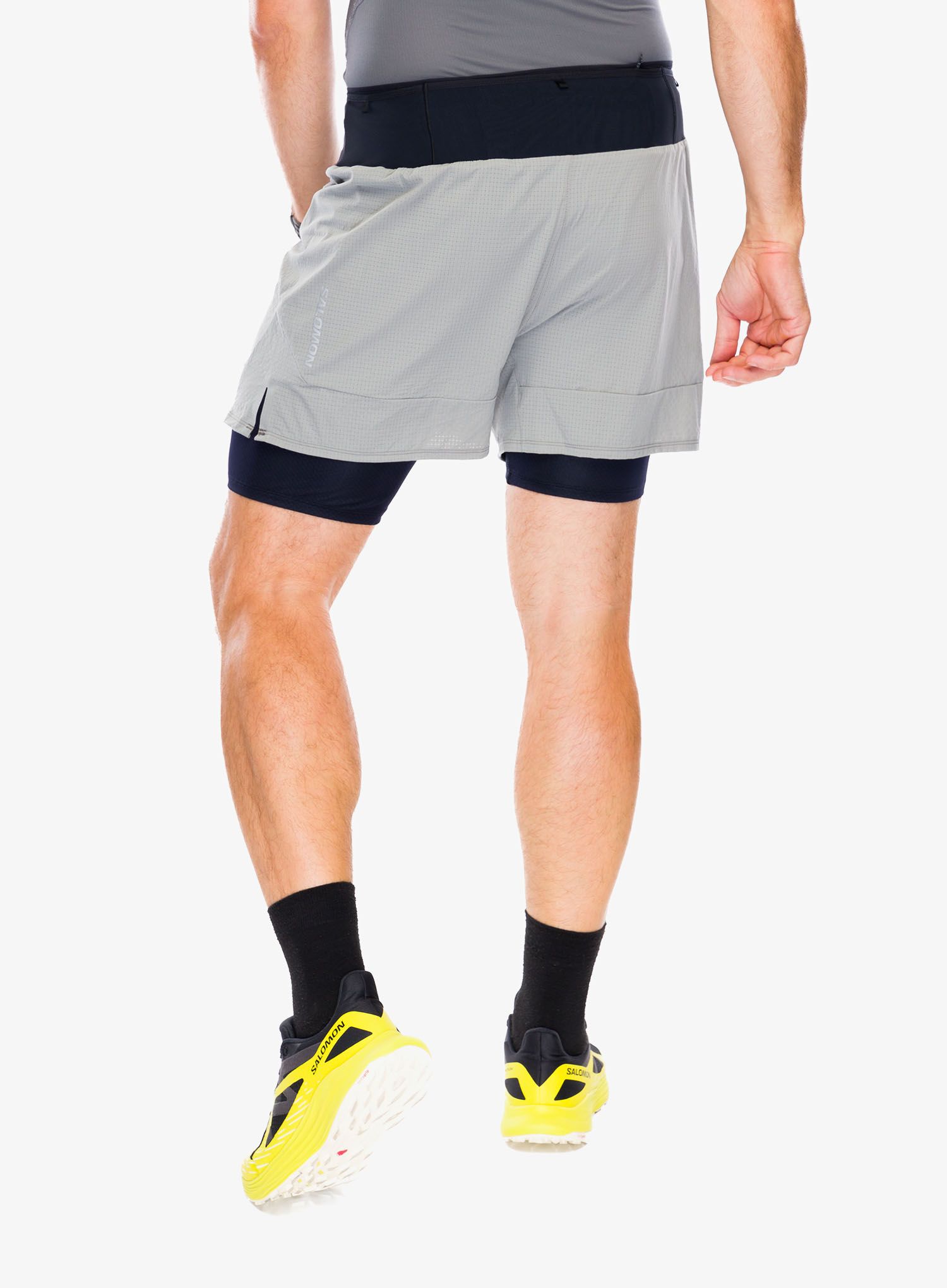 Běžecké kraťasy Salomon Sense 2in1 Shorts - frost gray