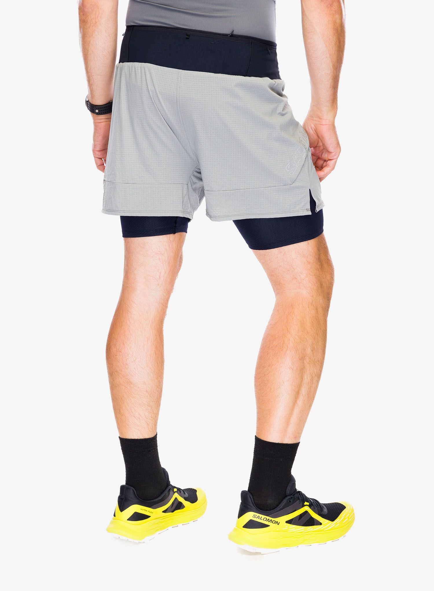 Běžecké kraťasy Salomon Sense 2in1 Shorts - frost gray