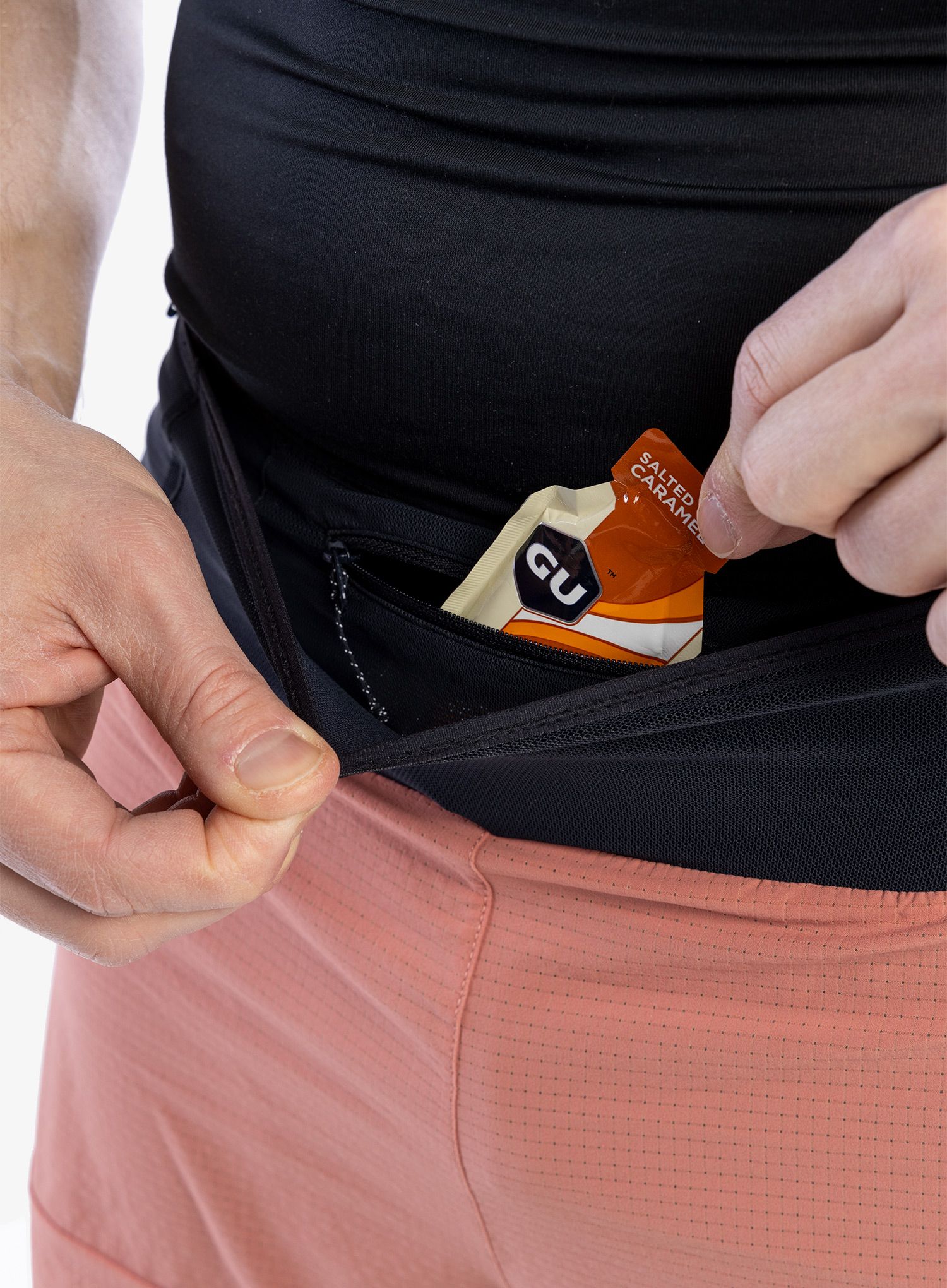 Běžecké kraťasy Salomon Sense 2in1 Shorts - light mahogany