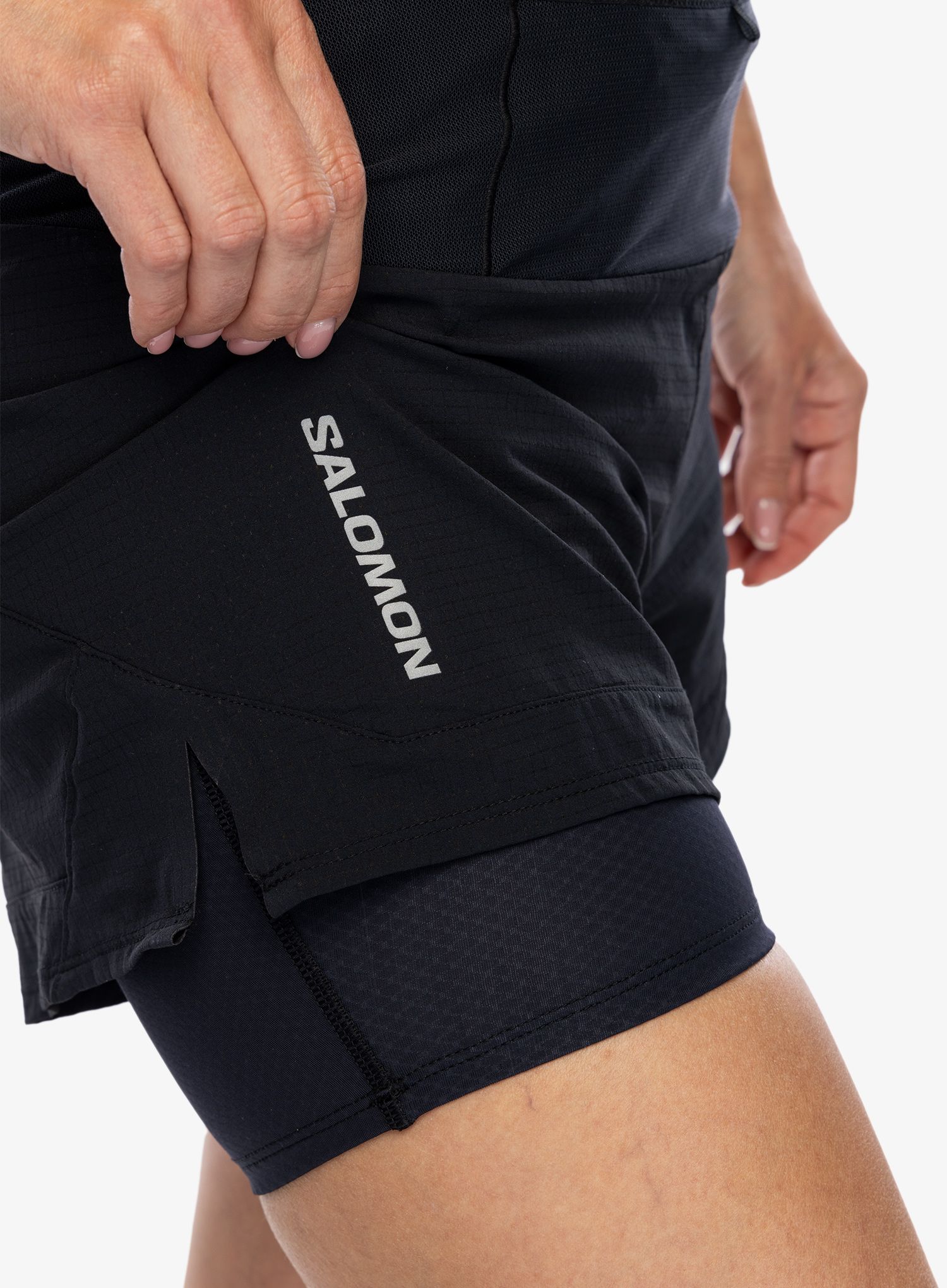 Běžecké kraťasy dámské Salomon Sense Aero 2in1 Short - black