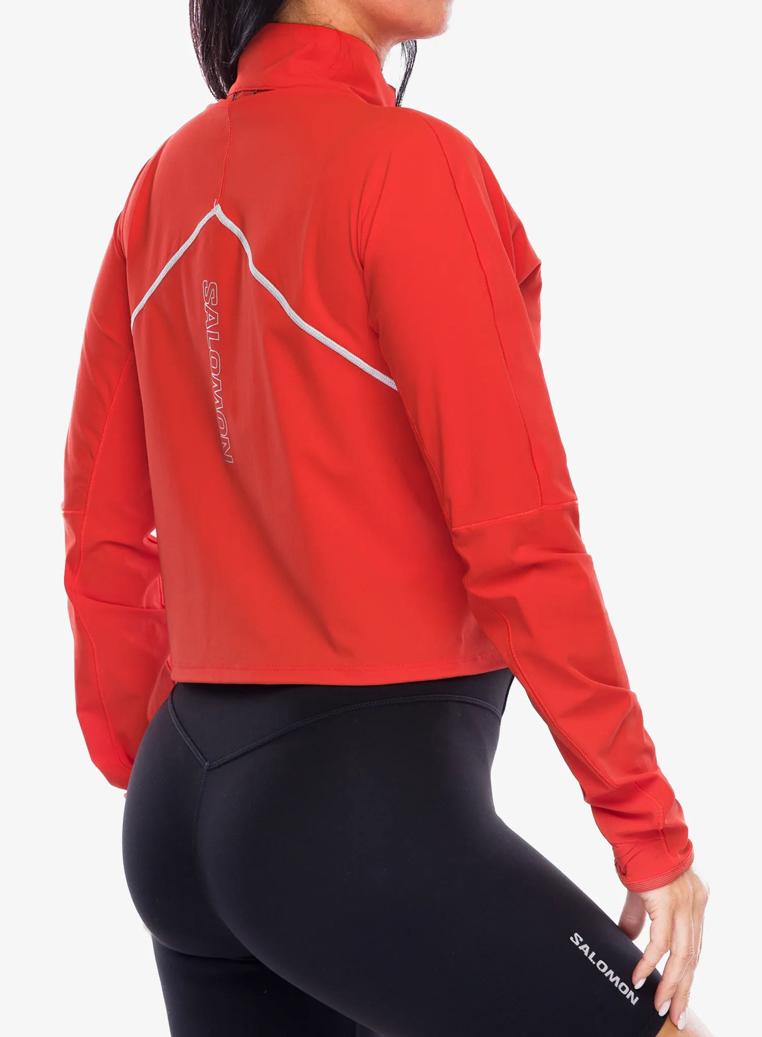 Bunda na běhání dámská Salomon Sense Aero Hybrid CP PLVR - cherry tomato