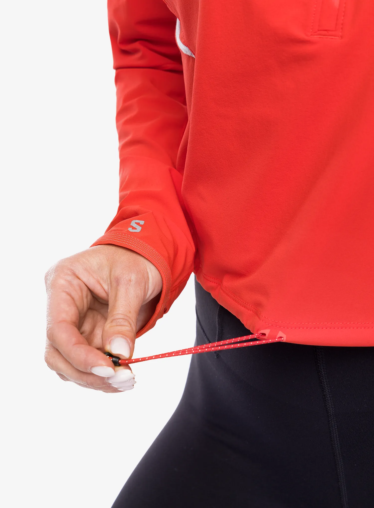 Bunda na běhání dámská Salomon Sense Aero Hybrid CP PLVR - cherry tomato