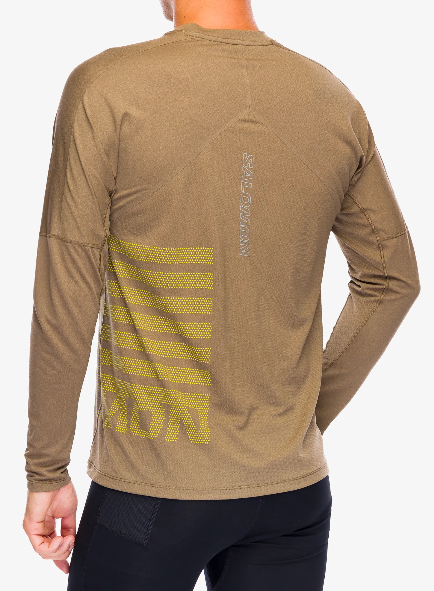 Mikina na běh Salomon Sense Aero LS Tee GFX - shitake