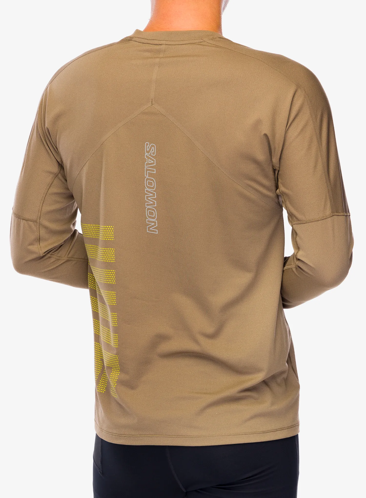 Mikina na běh Salomon Sense Aero LS Tee GFX - shitake