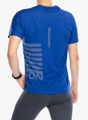 Běžecké tričko Salomon Sense Aero S/S Tee Graphic - surf the web
