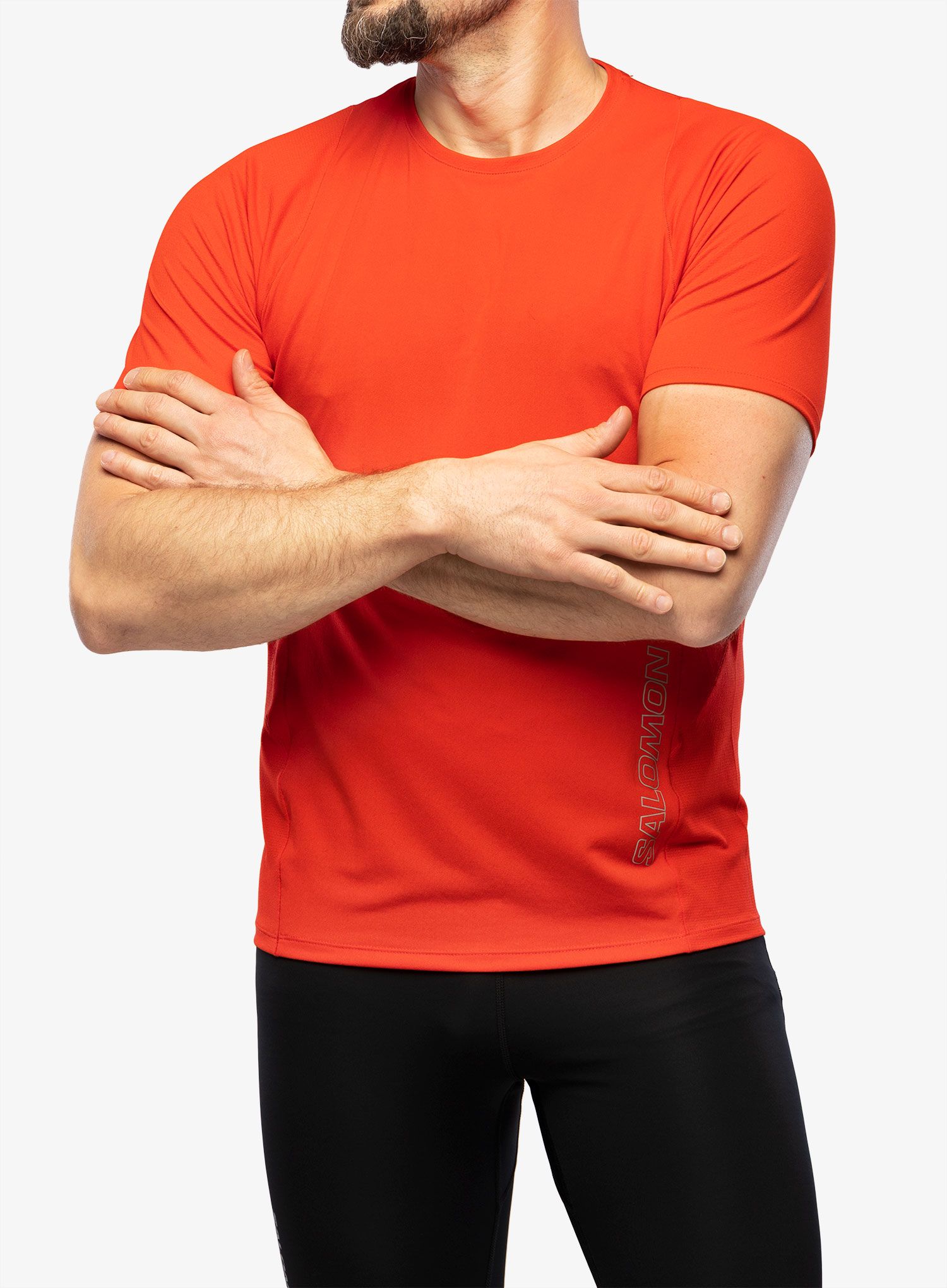 Běžecké tričko pánské Salomon Sense Aero SS Tee - fiery red