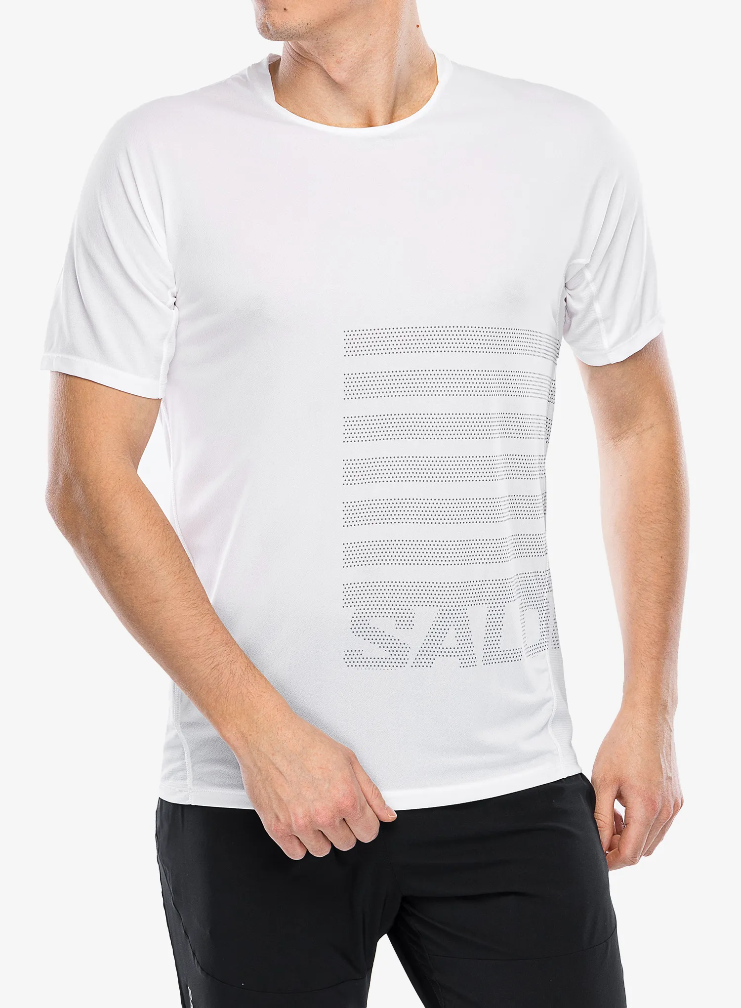 Běžecké tričko Salomon Sense Aero S/S GFX - white