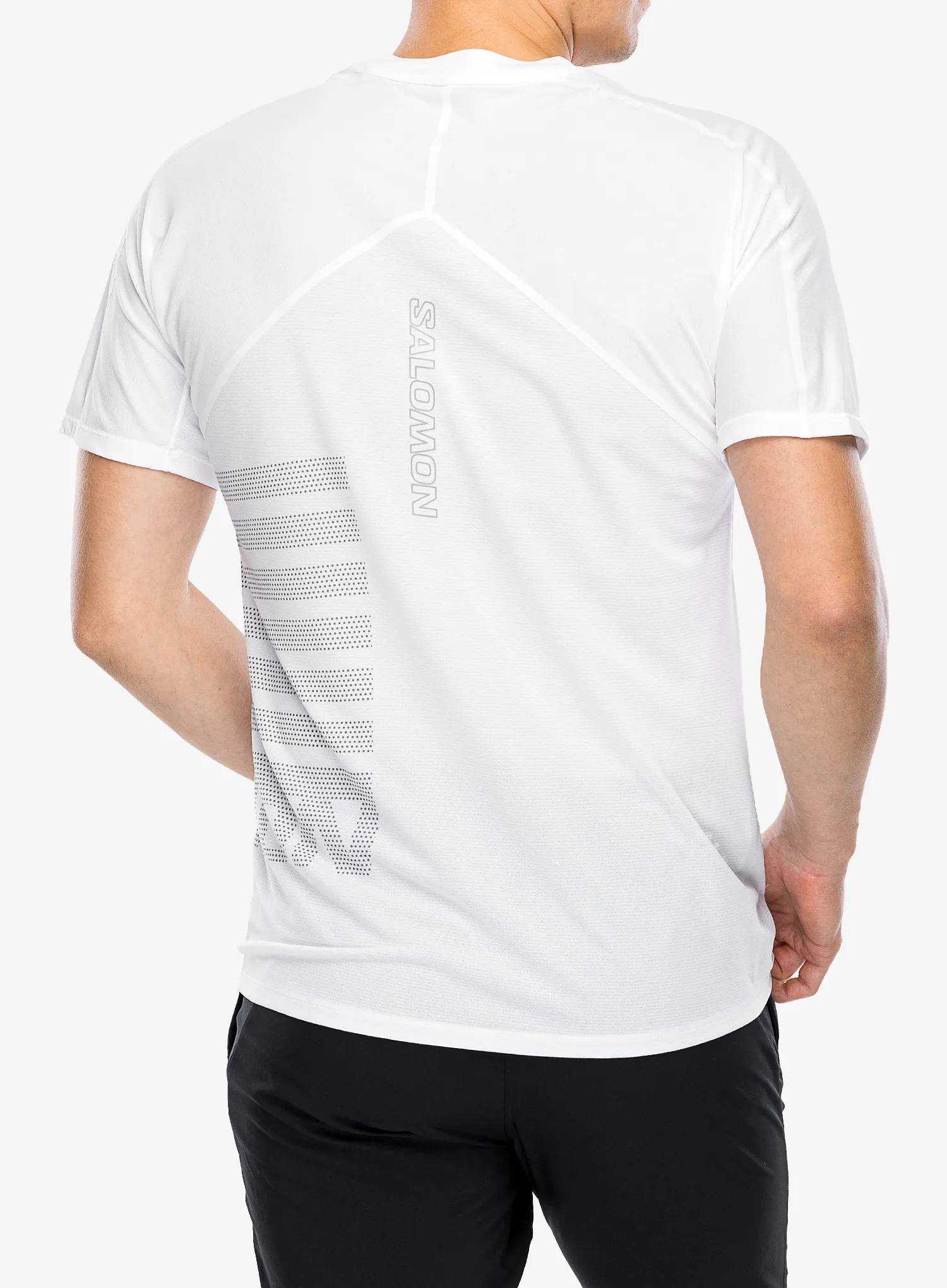 Běžecké tričko Salomon Sense Aero S/S GFX - white