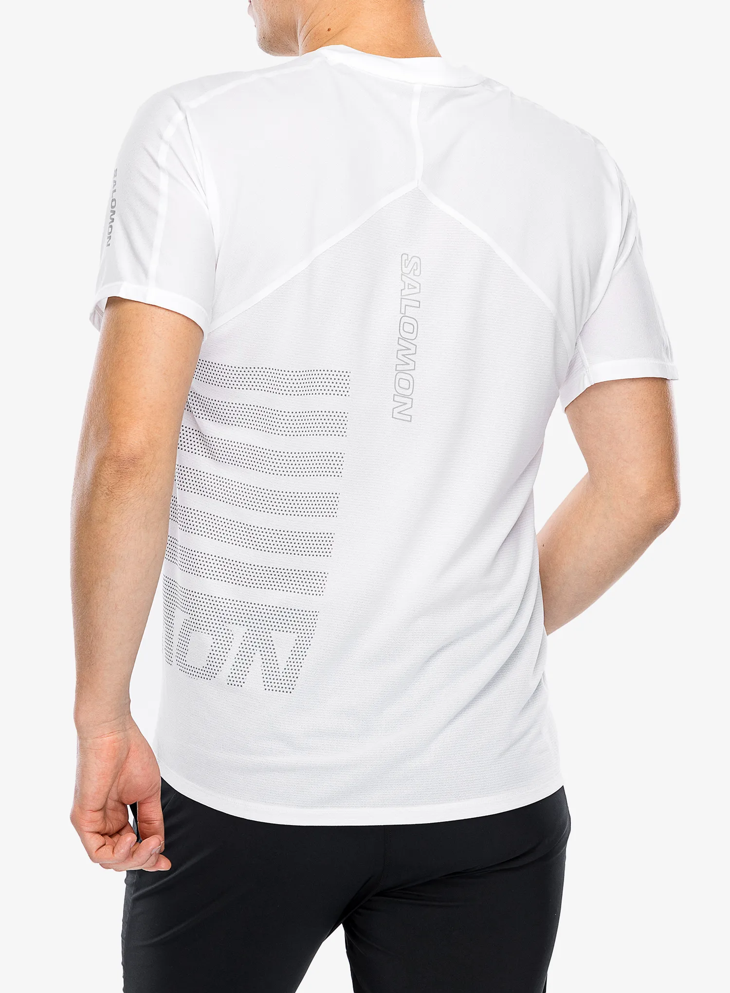 Běžecké tričko Salomon Sense Aero S/S GFX - white