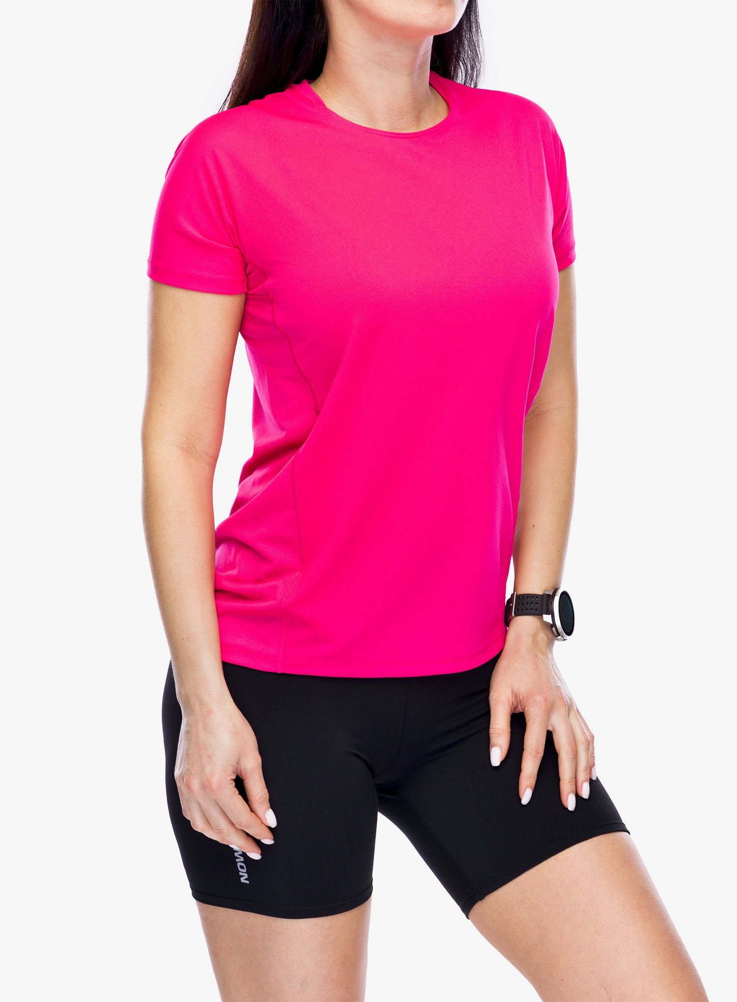 Dámské rychleschnoucí triko Salomon Sense Aero S/S  - beetroot purple