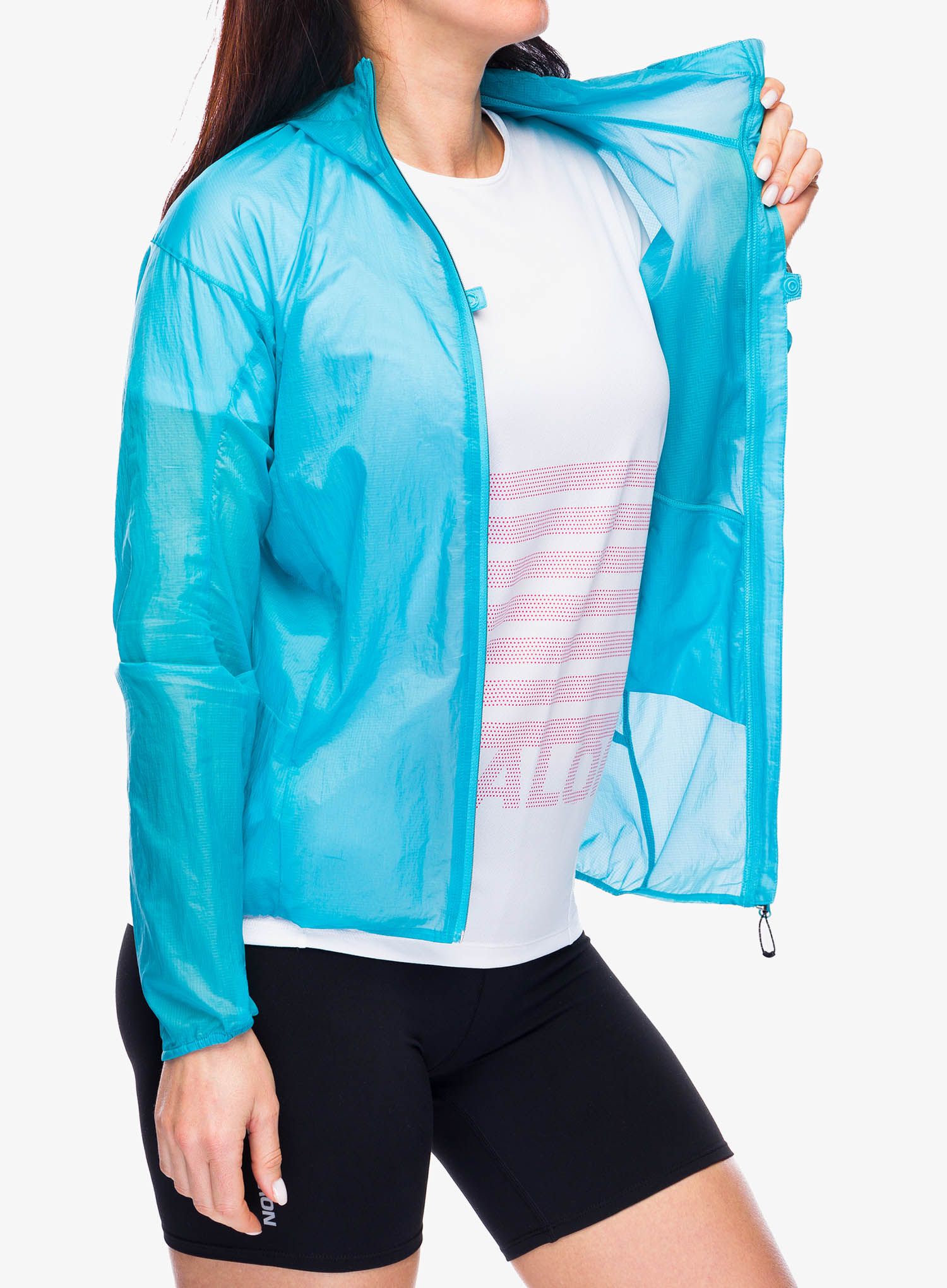 Větrovka dámská Salomon Sense Aero Wind JKT - peacock blue