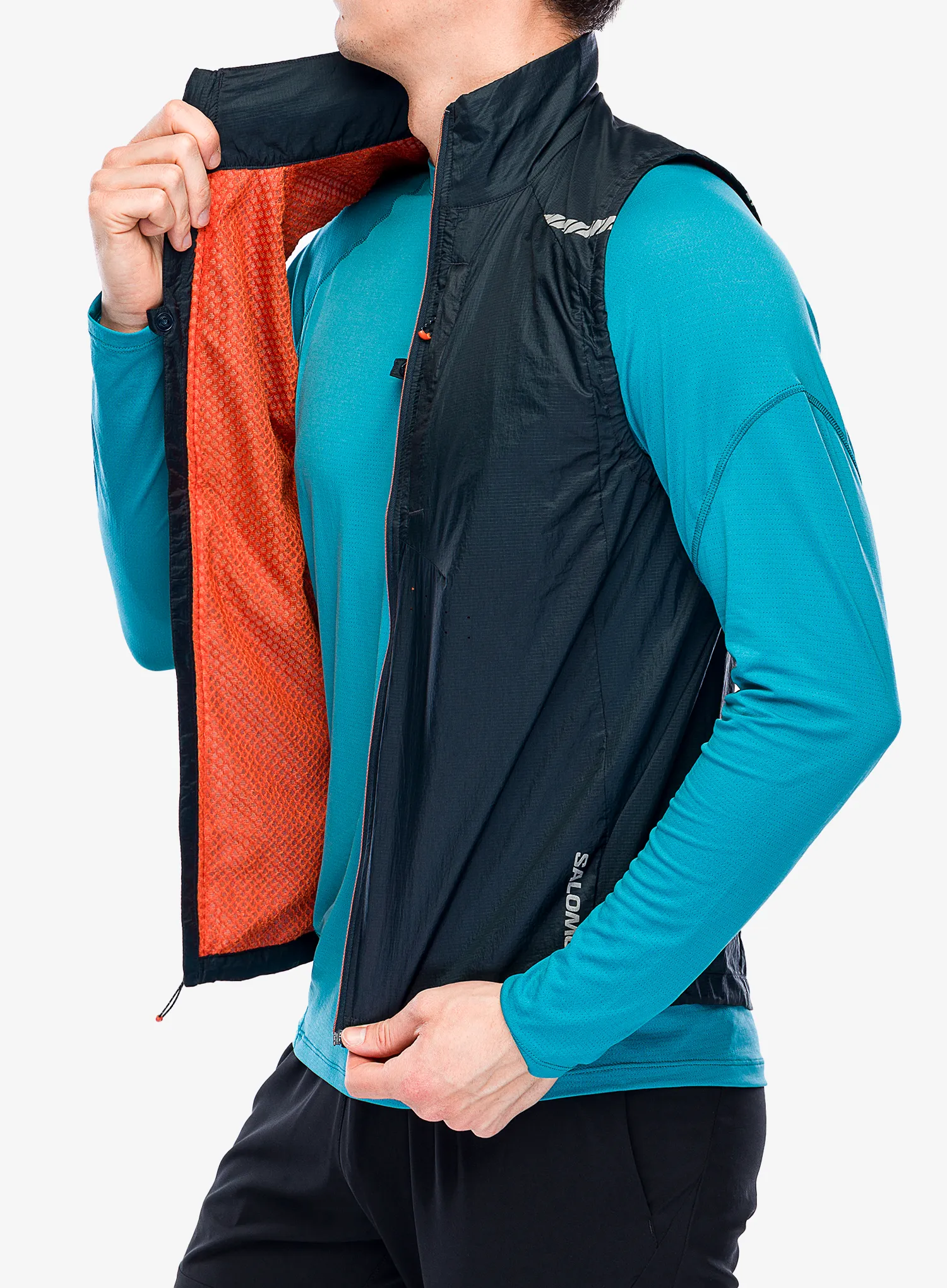 Pánská vesta Salomon Sense Flow Vest - carbon/carbo