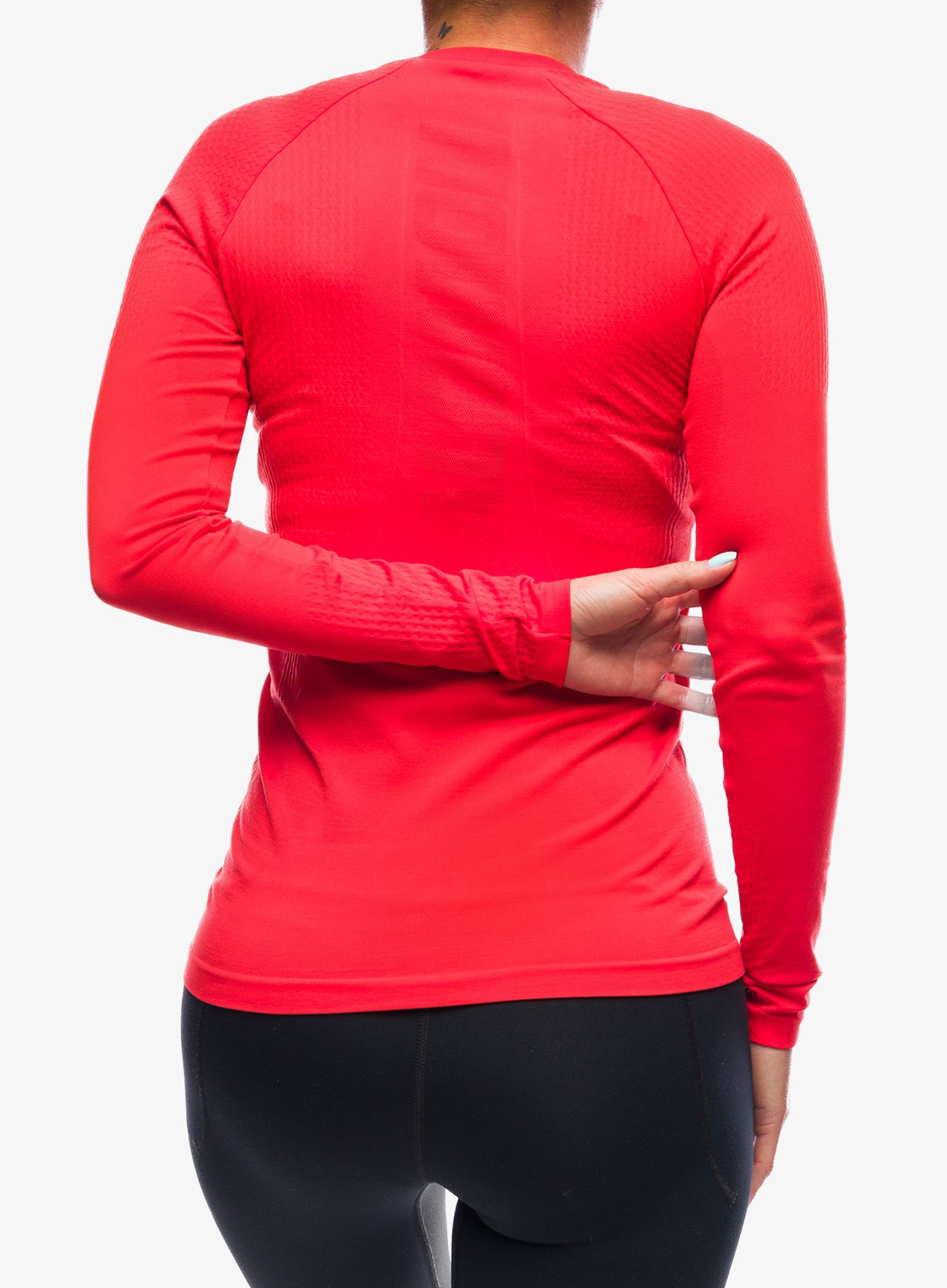 Dámská běžecká mikina Salomon Sense Ls Tee - fiery red