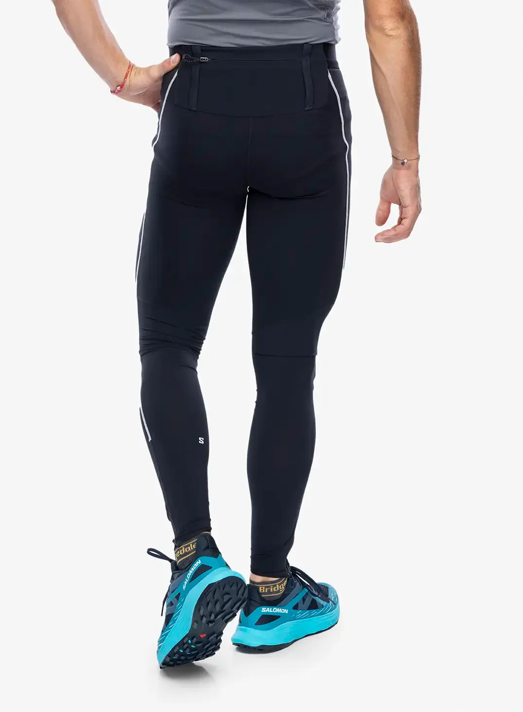 Legíny na běhání Salomon Sense Stow Tight - deep black