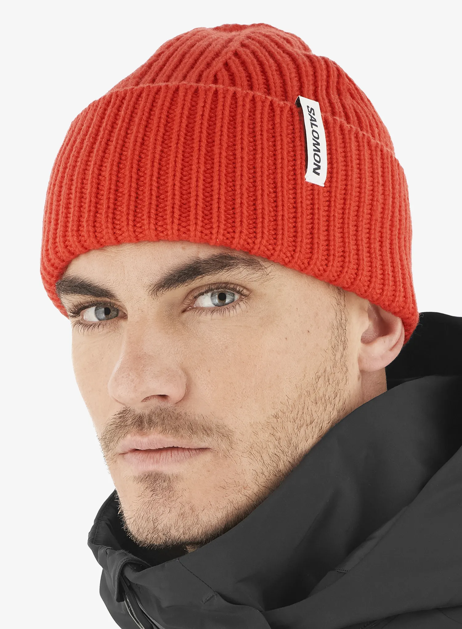 Zimní čepice Salomon Snowbird Beanie U - cherry tomato
