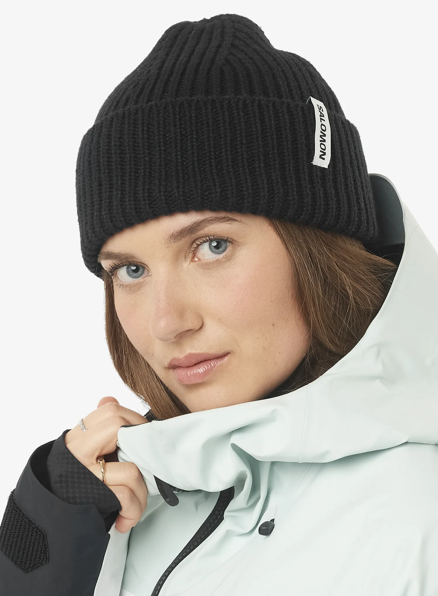 Zimní čepice Salomon Snowbird Beanie U - deep black