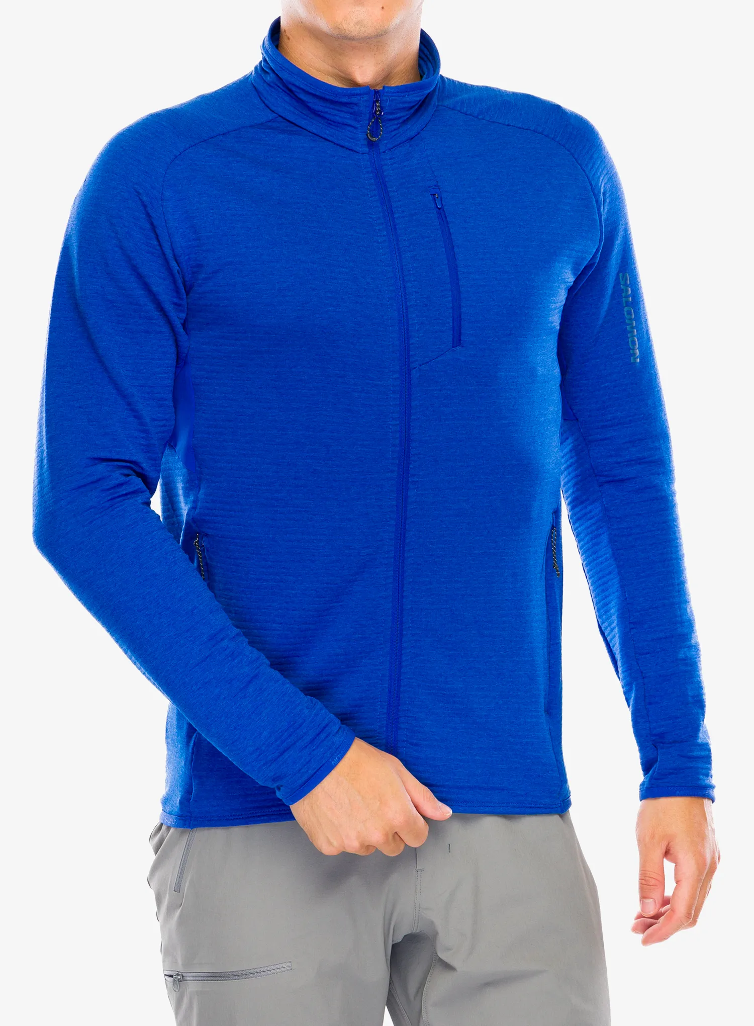 Fleece mikina Salomon Essential Lightwarm FZ - surf the web