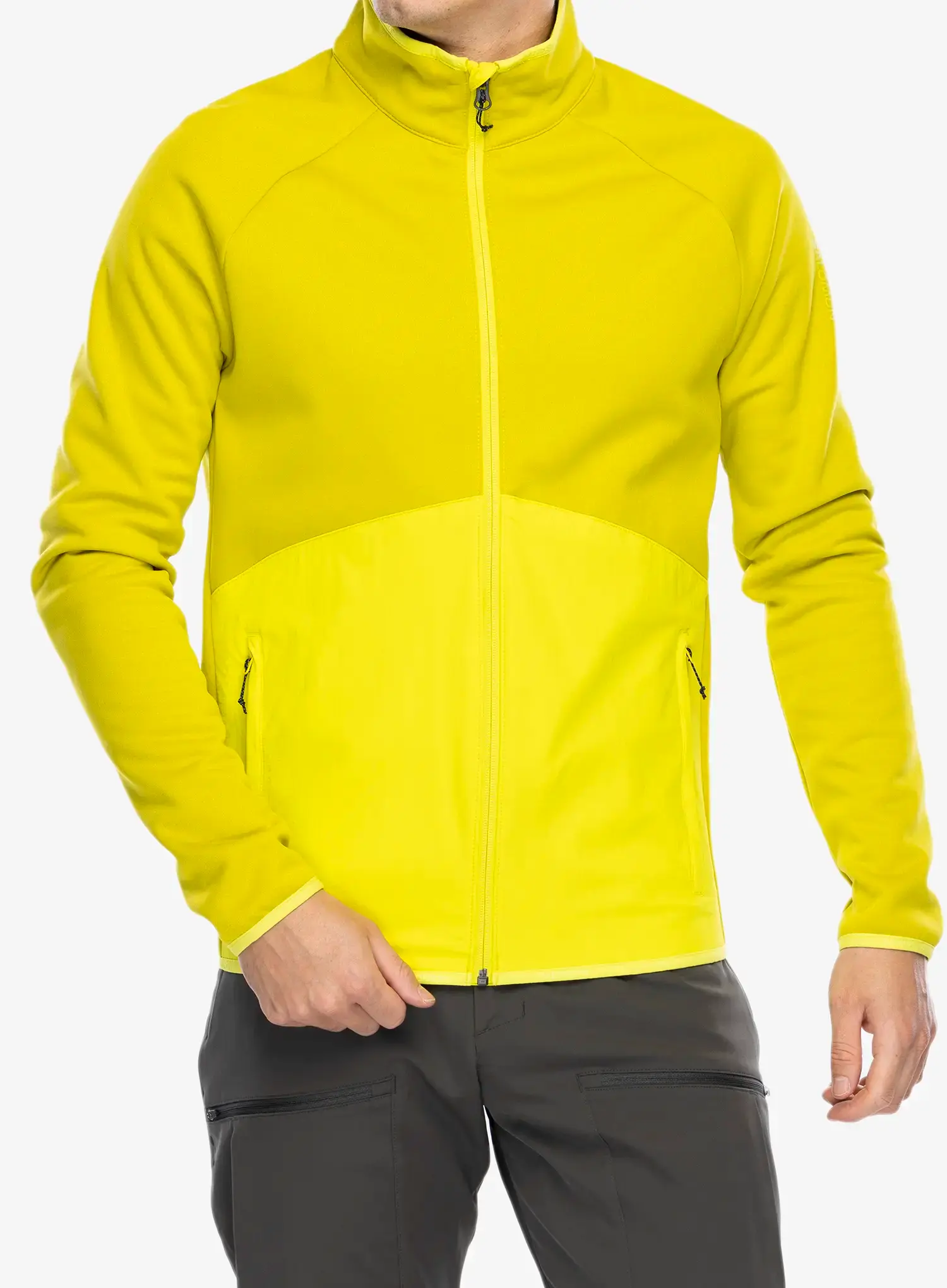 Rozepínací mikina Salomon Essential Warm Fz Mid - citronelle/sulphur