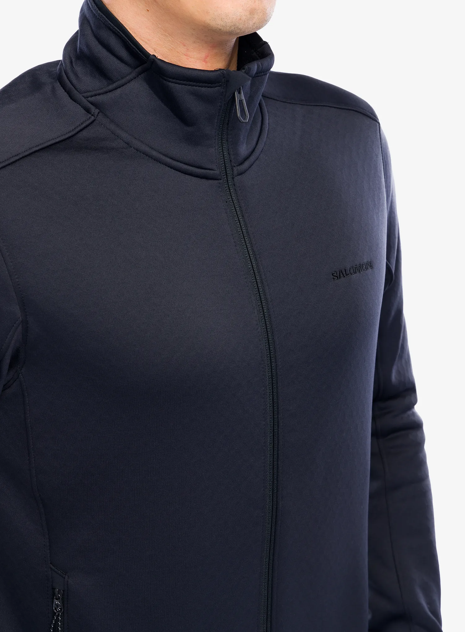 Rozepínací mikina Salomon Essential Warm Fz Mid - deep black