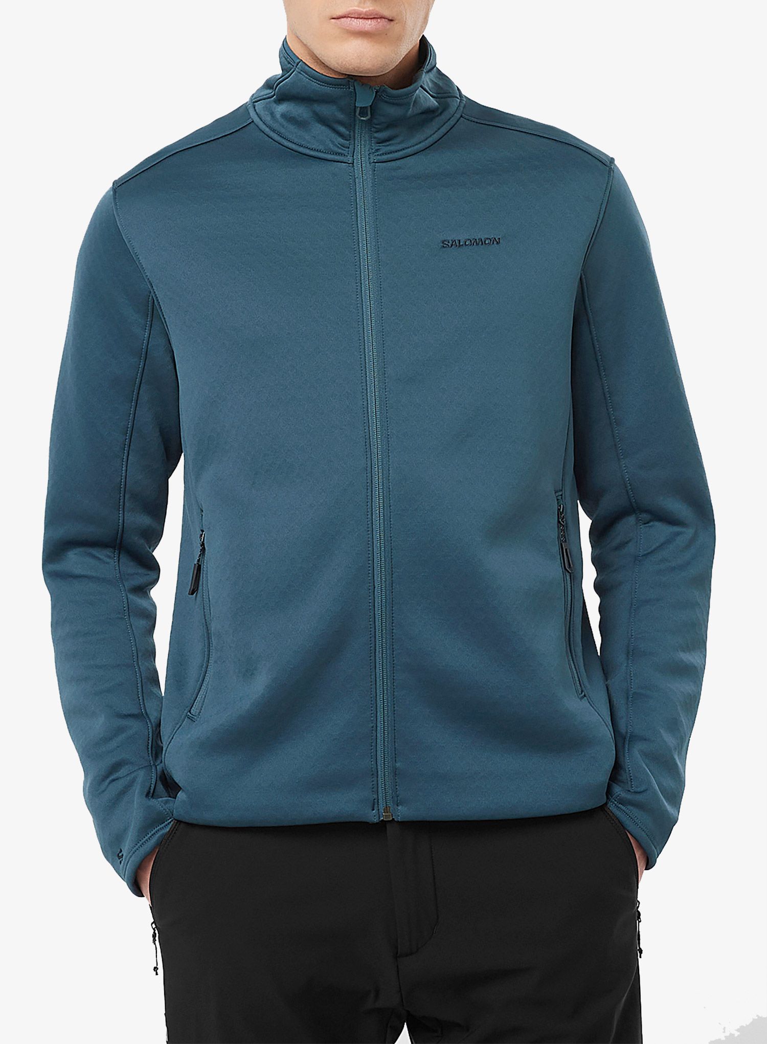 Rozepínací mikina Salomon Essential Warm Fz Mid - midnight navy