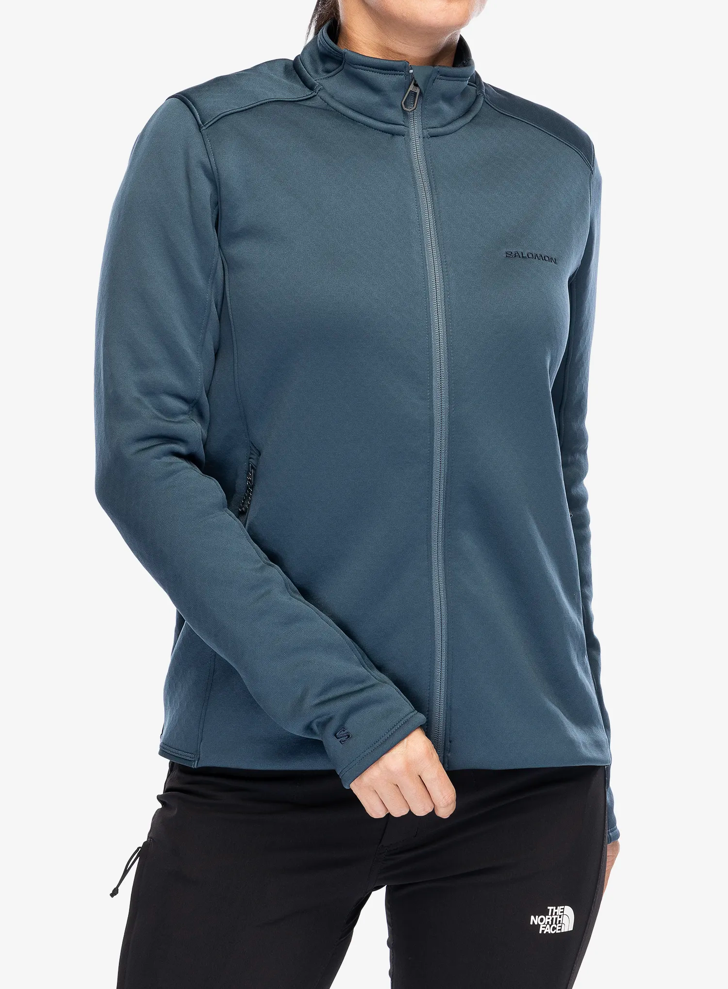 Dámská mikina na zip Salomon Essential Warm Fz Mid - midnight navy